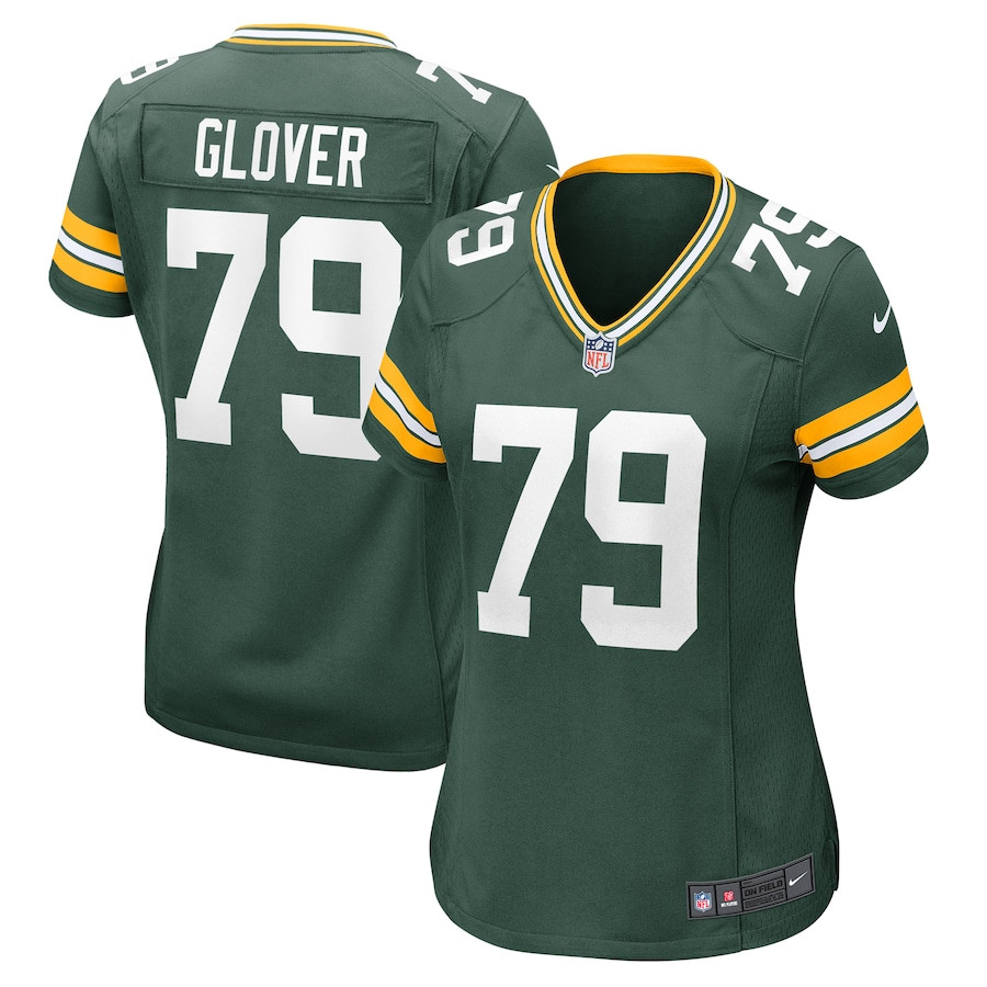 Travis Glover 79 Green Bay Packers Game Green NFL Jersey Women's