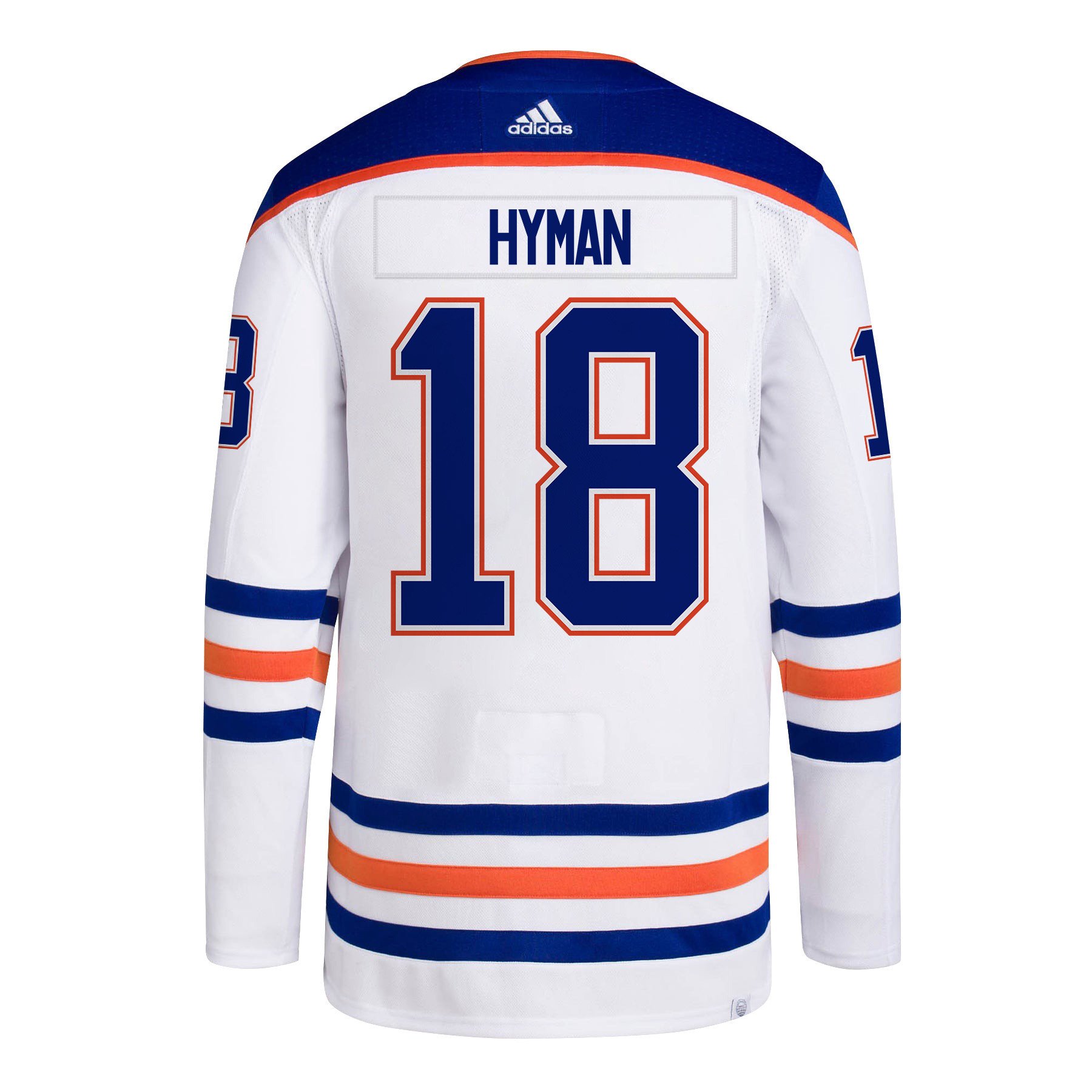 Zach Hyman 18 Edmonton Oilers 2024 STANLEY CUP Final Away White NHL Jersey Men's