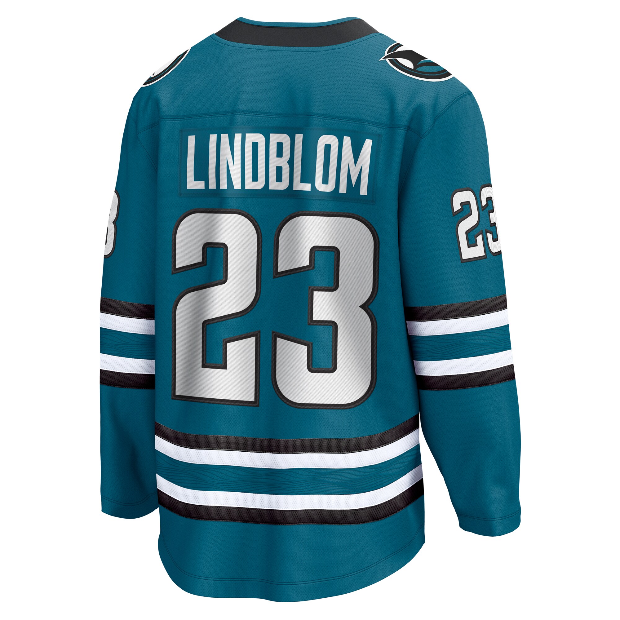 San Jose Sharks Oskar Lindblom Teal Home Breakaway NHL Jersey Men's