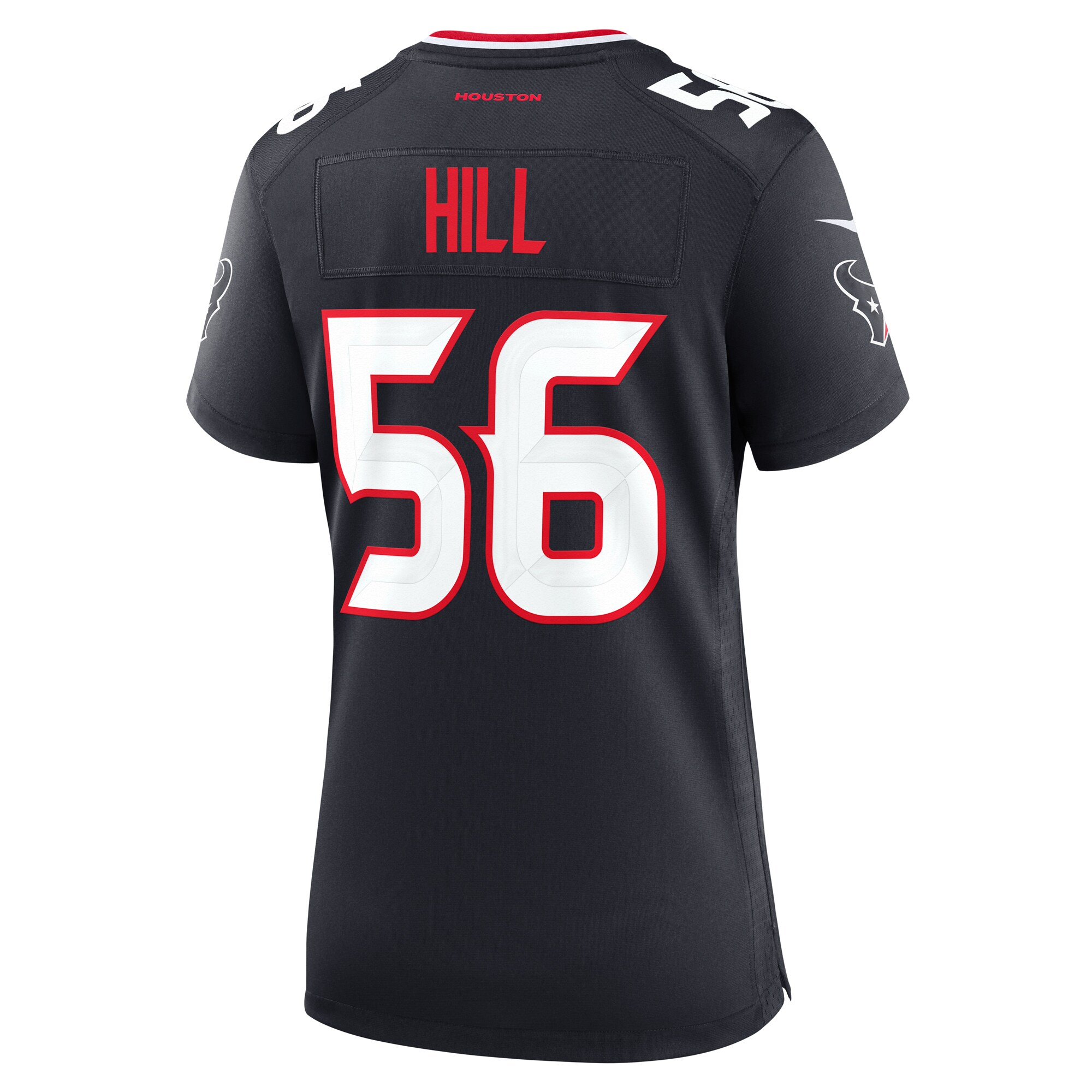 Houston Texans Jamal Hill Navy Team Game NFL Jersey Women's