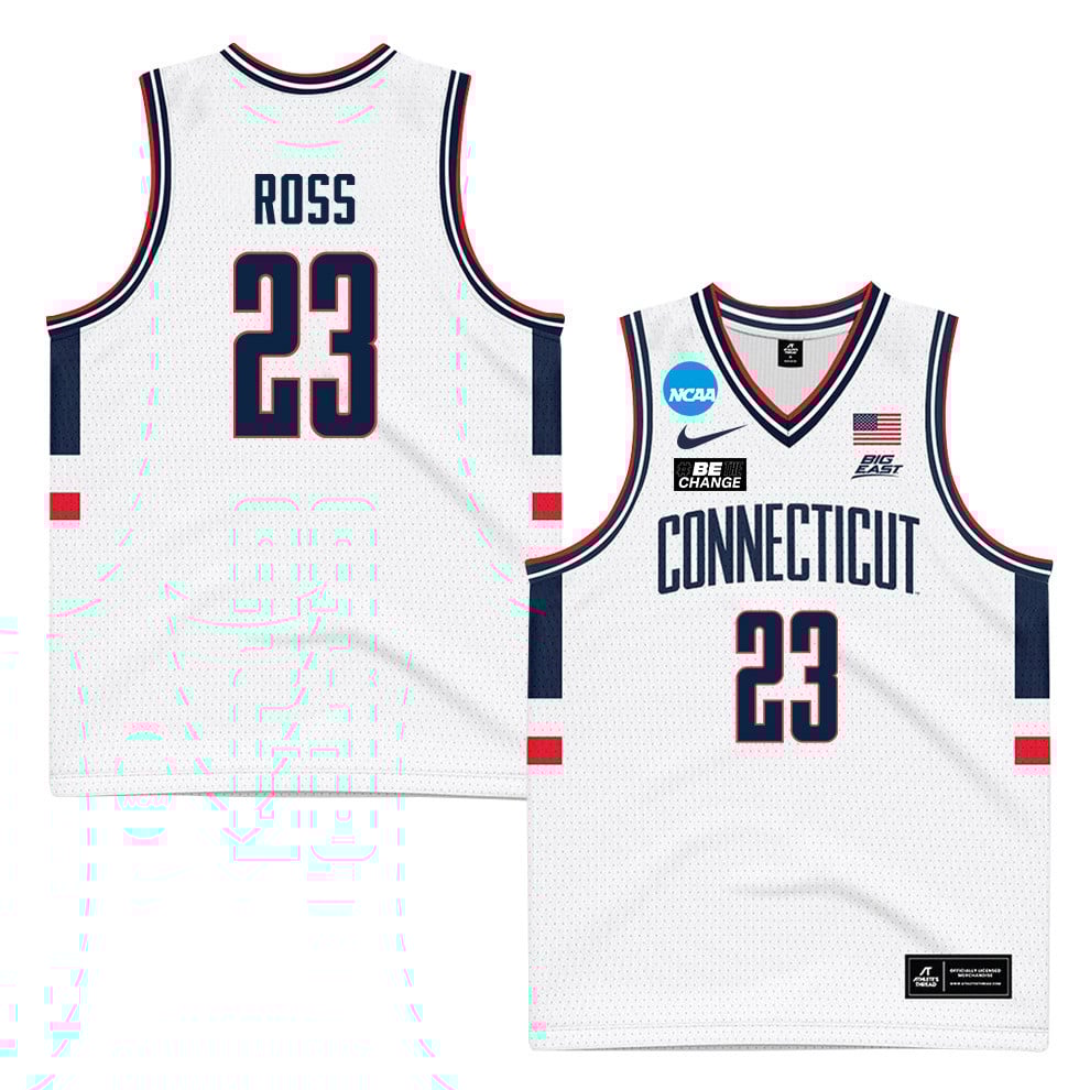Jayden Ross 23 UConn Huskies 2024 White Unisex NCAA Jersey Unisex