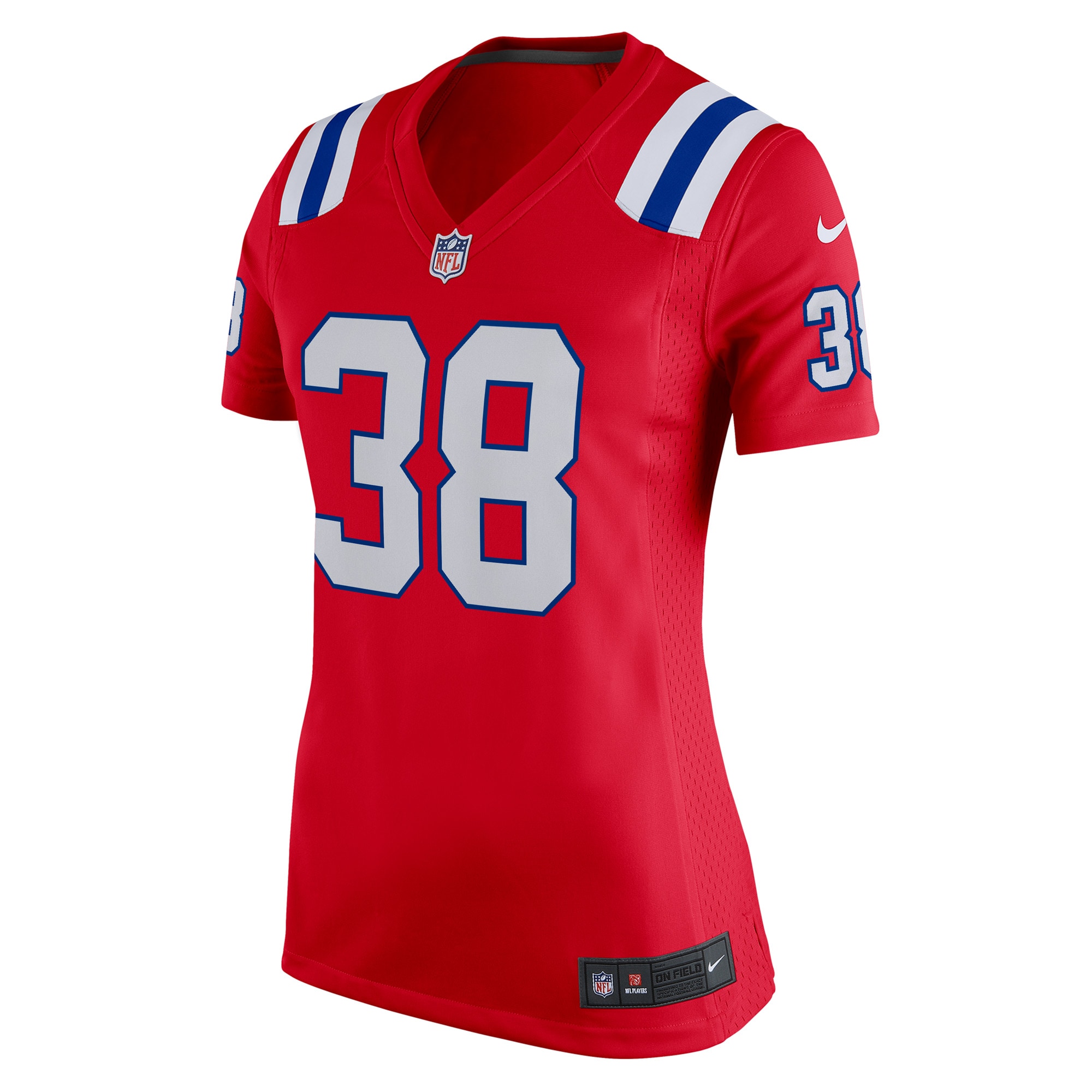 New England Patriots Rhamondre Stevenson Red Alternate Game Player NFL Jersey Women's