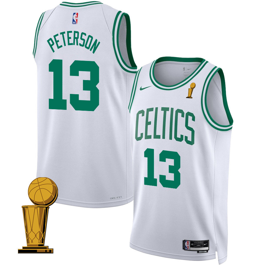 Drew Peterson 13 Boston Celtics 2024 FINALS CHAMPIONS Swingman Association Editio White NBA Jersey Men's
