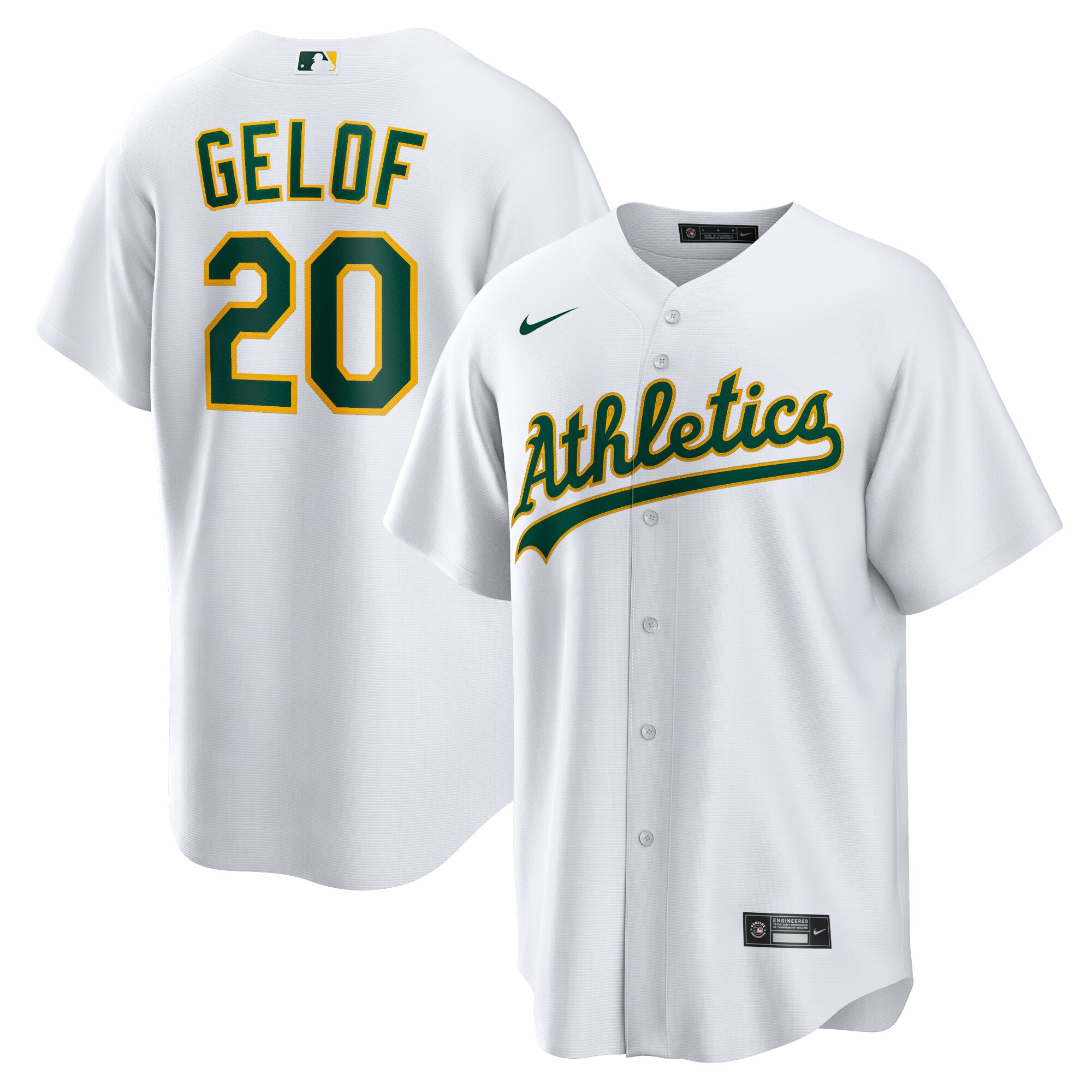 Oakland Athletics Zack Gelof White Home MLB Jersey Men's