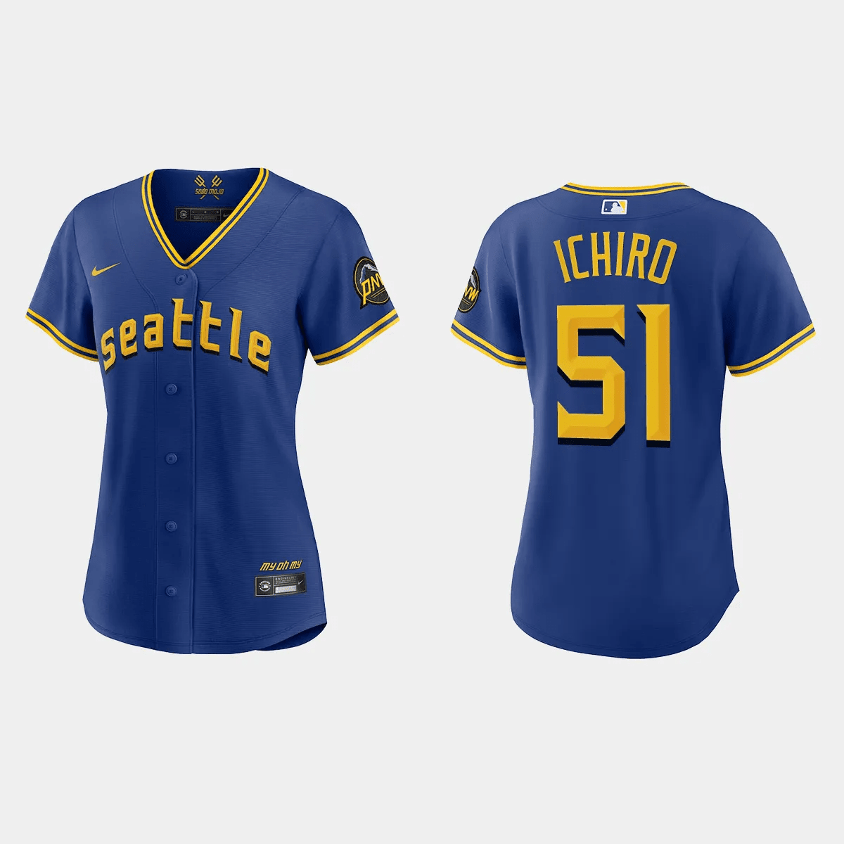 Ichiro Suzuki 51 Seattle Mariners 2023 City Connect Game Royal MLB Jersey Women's