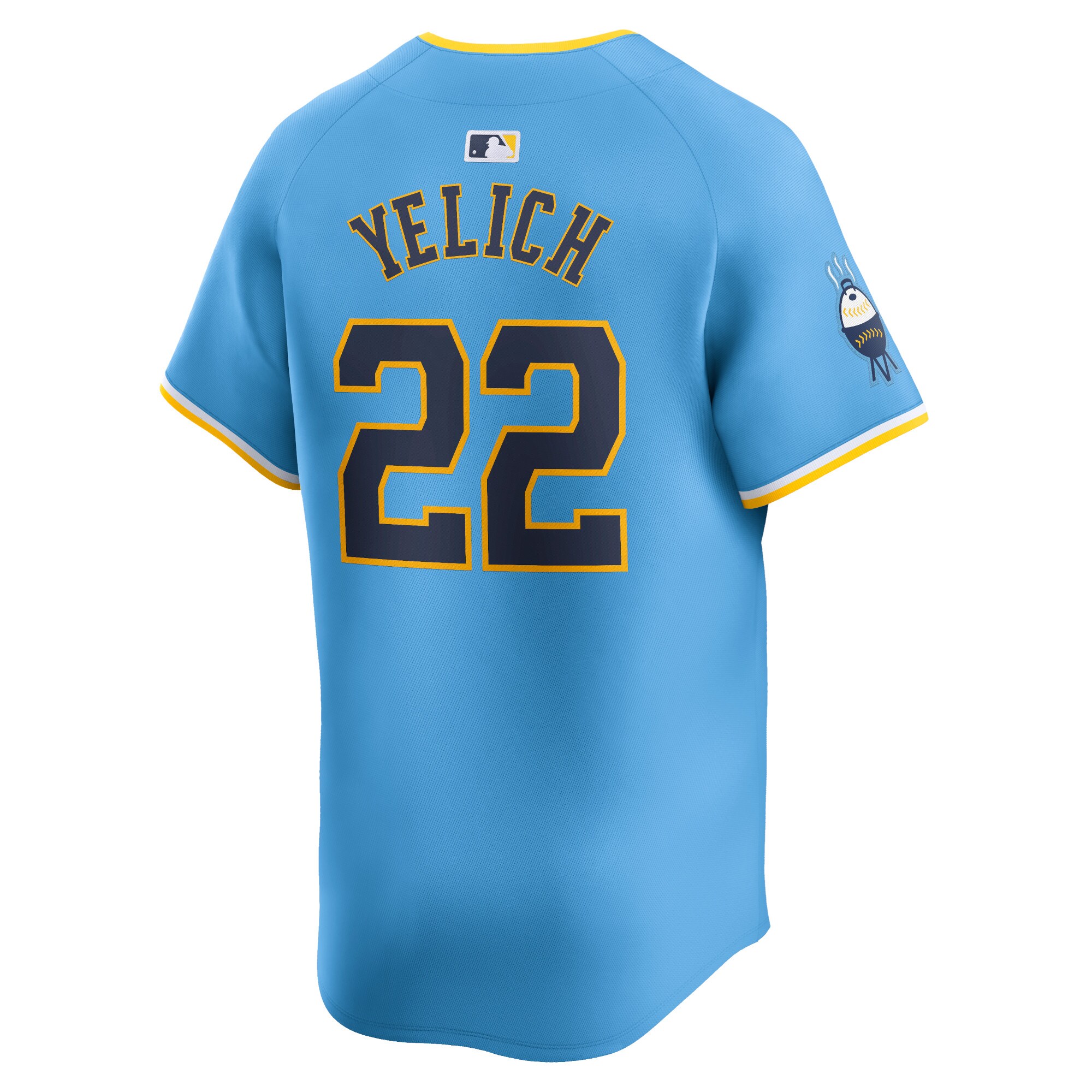 Milwaukee Brewers Christian Yelich Powder Blue City Connect Limited Player MLB Jersey Men's