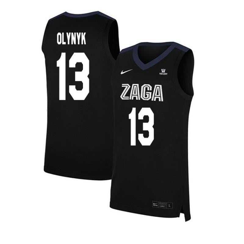 13 Kelly Olynyk Black Elite Gonzaga Bulldogs NCAA Jersey Men's