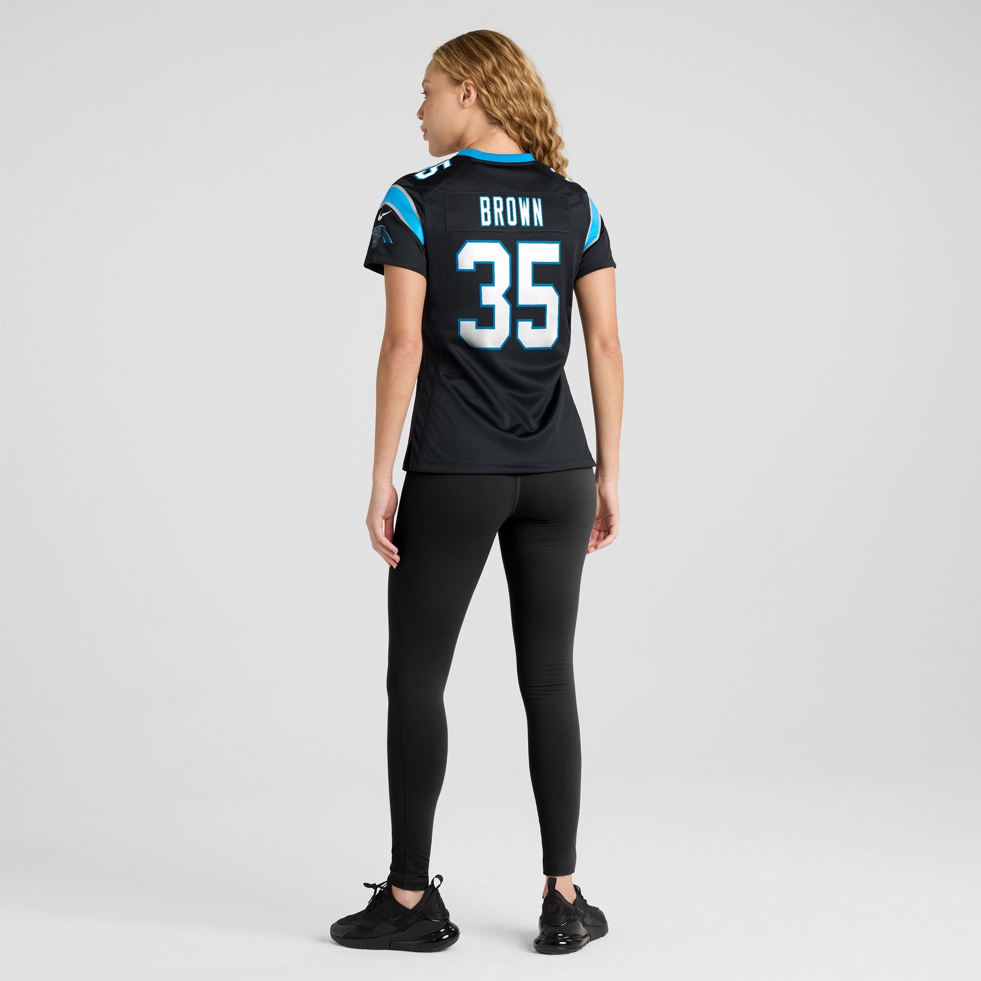 Carolina Panthers Anthony Brown Black Game NFL Jersey Women's