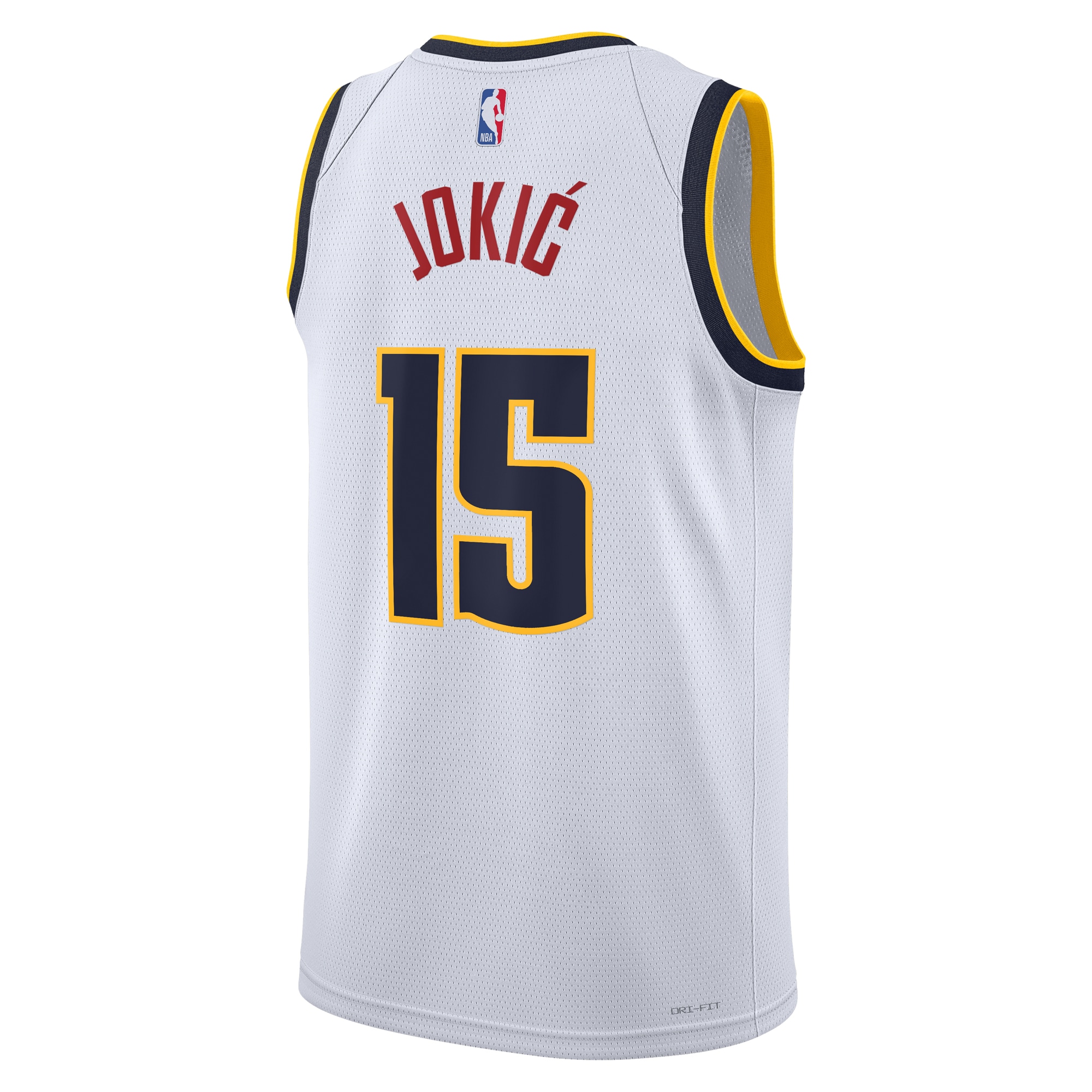 Denver Nuggets Association Swingman White Nikola Joki NBA Jersey Youth