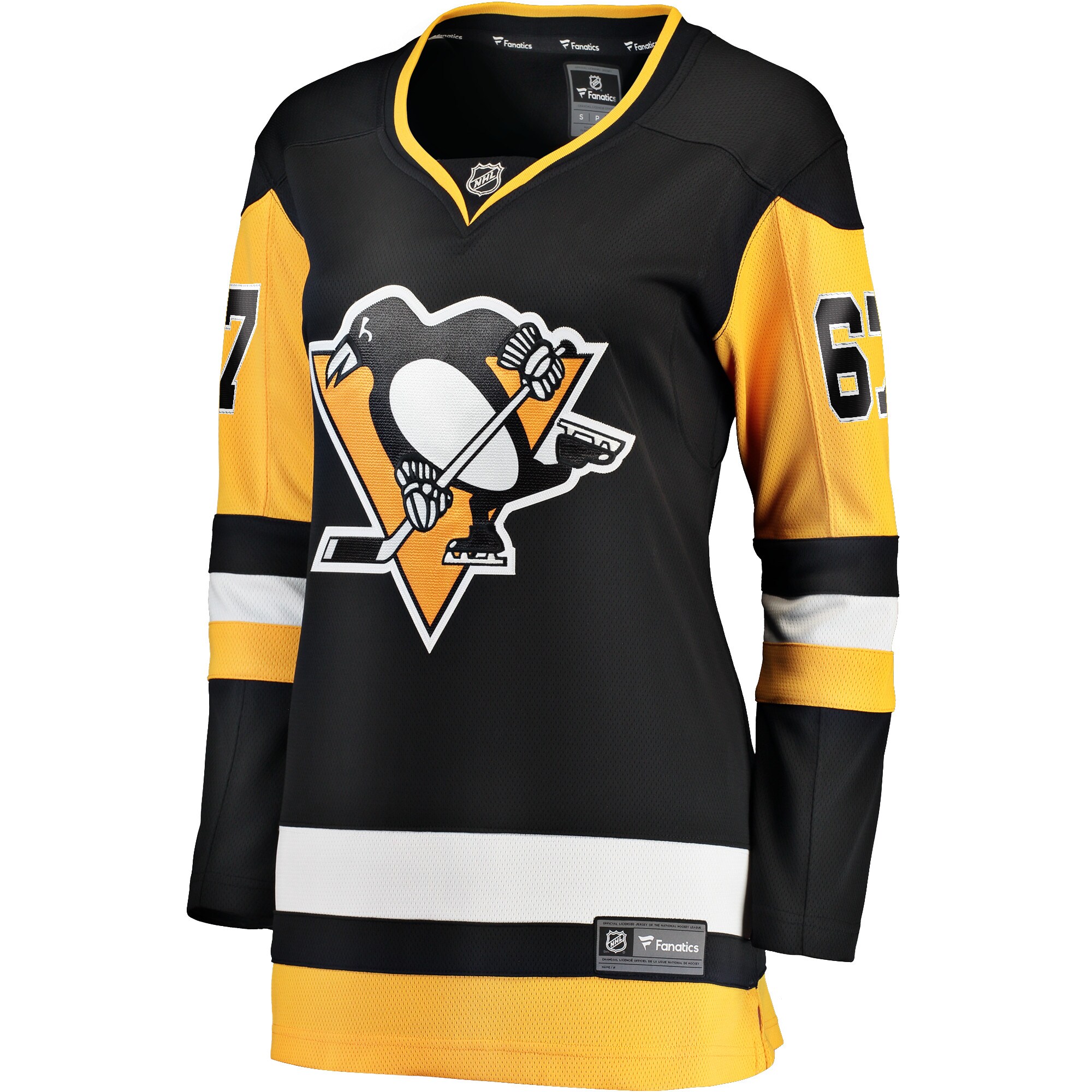 Pittsburgh Penguins Rickard Rakell Black Home Breakaway Player NHL Jersey Women's