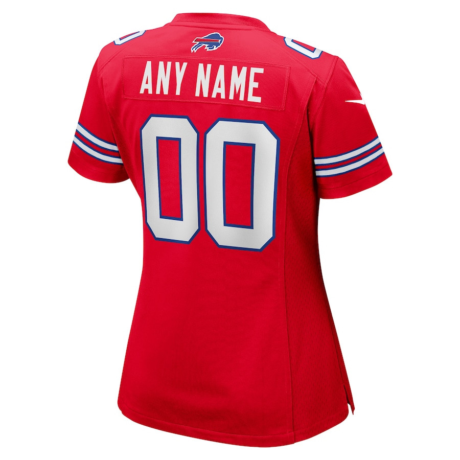 Buffalo Bills Alternate Custom Game Red NFL Jersey Women's