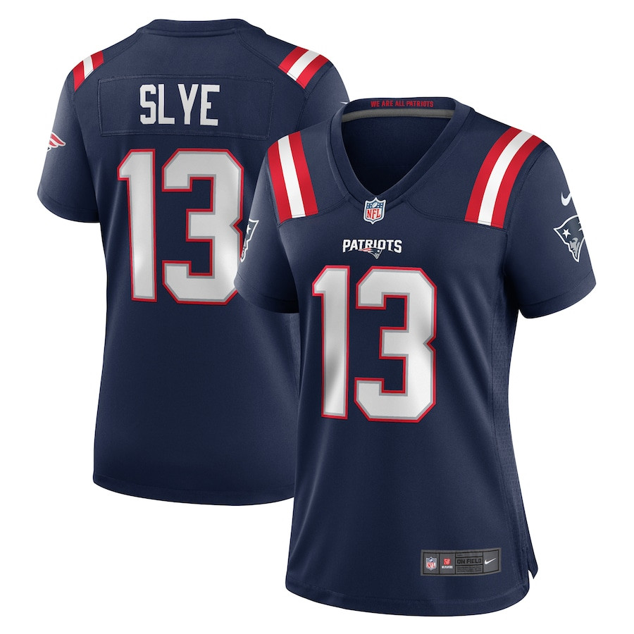 Joey Slye 13 New England Patriots Team Game Navy NFL Jersey Women's