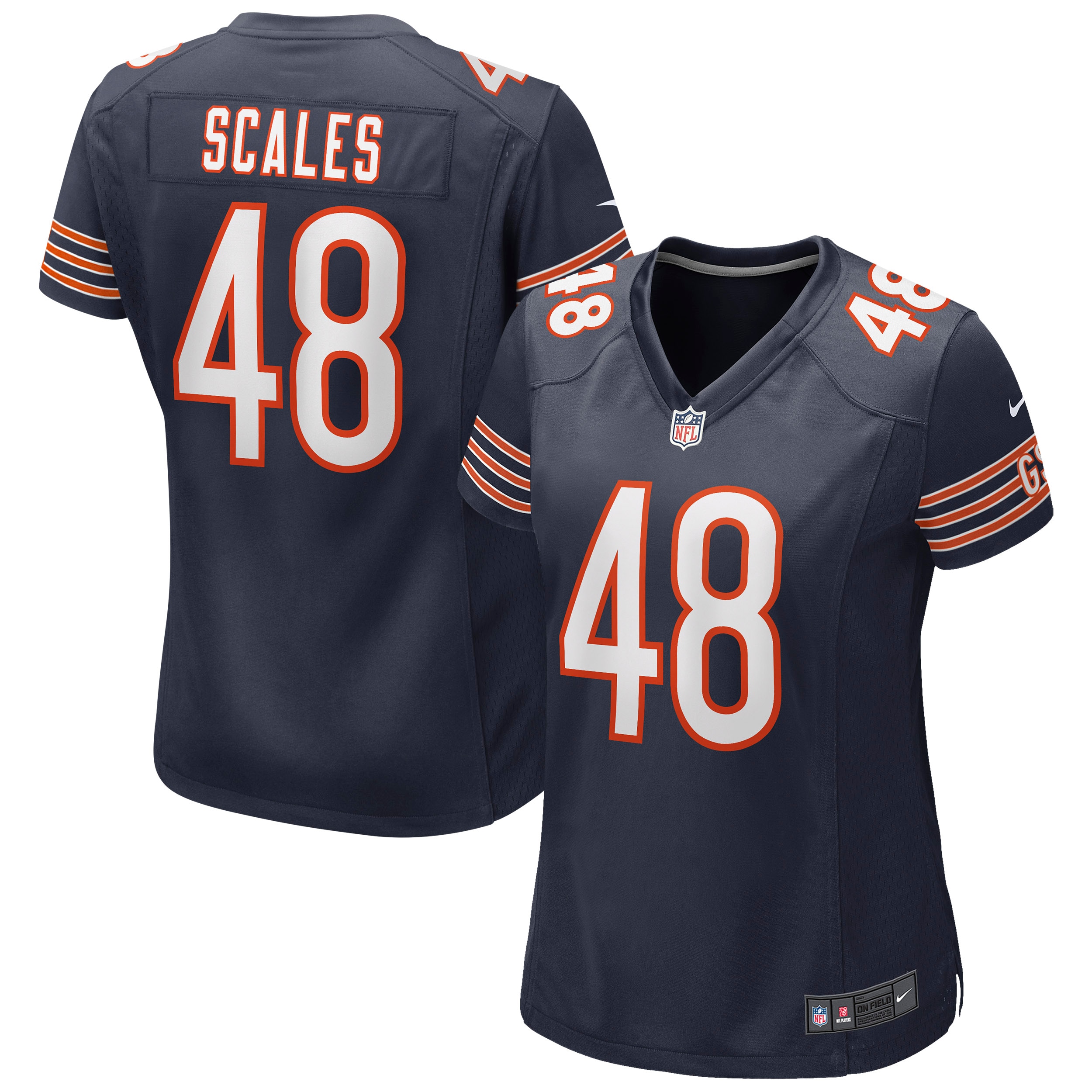 Chicago Bears Patrick Scales Navy Game NFL Jersey Women's