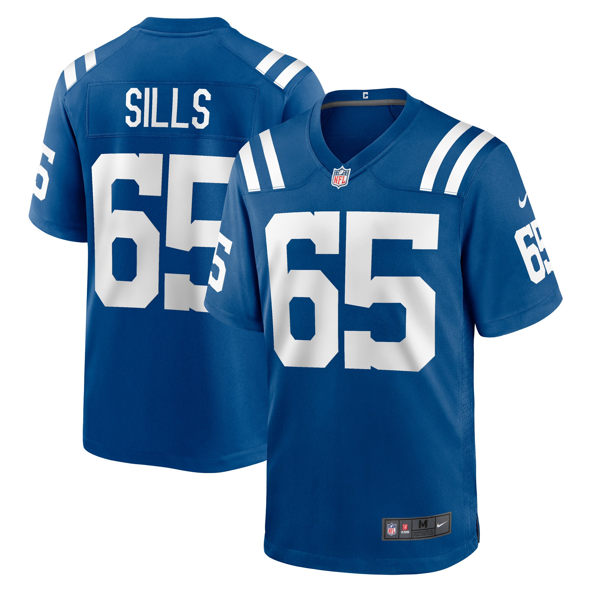 Indianapolis Colts Josh Sills Royal Team Game NFL Jersey Men's