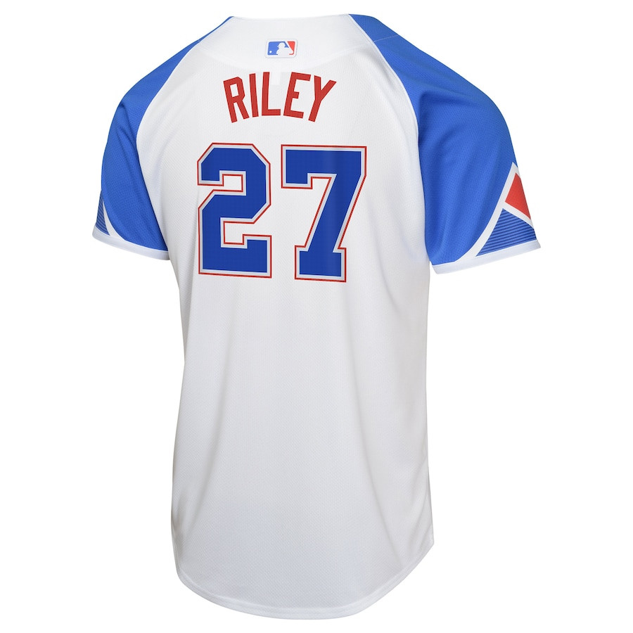 Austin Riley 27 Atlanta Braves City Connect Limited White MLB Jersey Youth