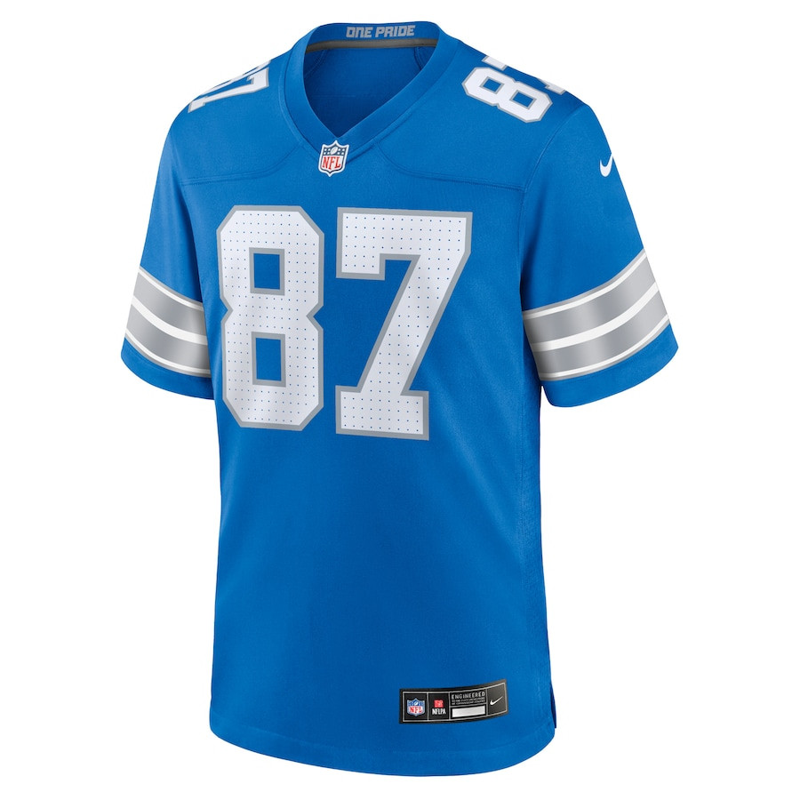 Sam LaPorta 87 Detroit Lions Game Blue NFL Jersey Men's