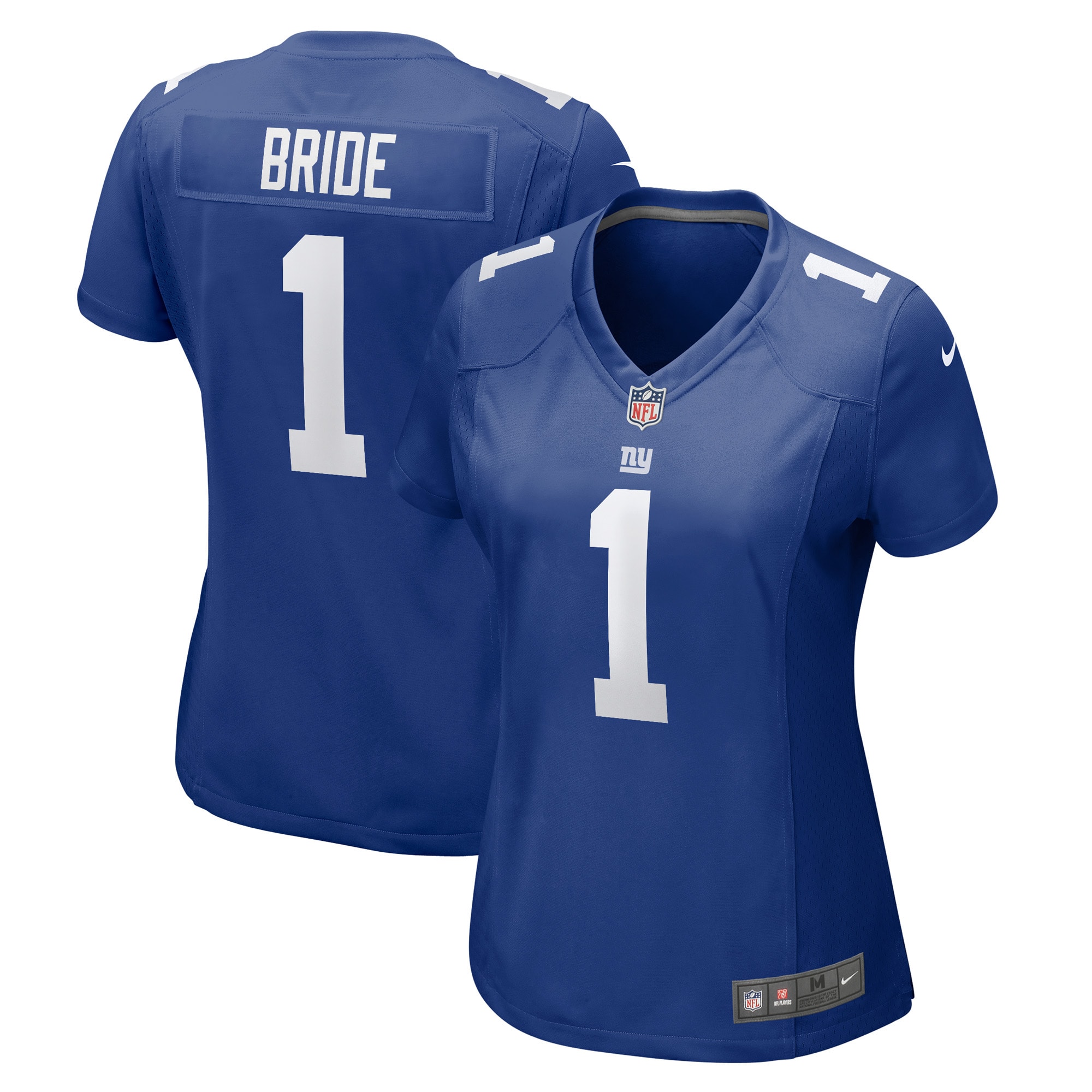 New York Giants Number 1 Bride Royal Game NFL Jersey Women's