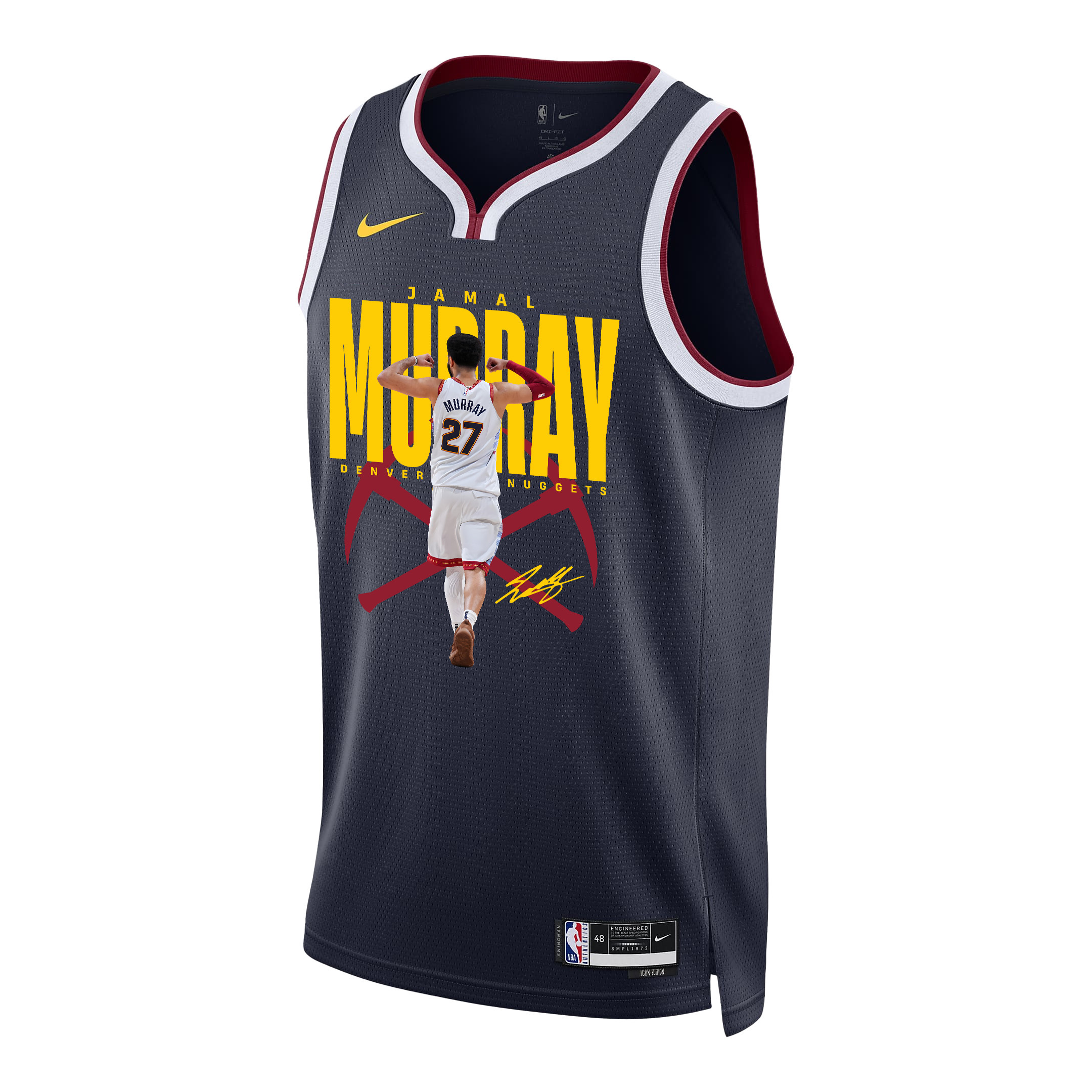 Jamal Murray 27 Denver Nuggets Fastbreak Phenom 2023 Champions Swingman Black NBA Jersey Men's