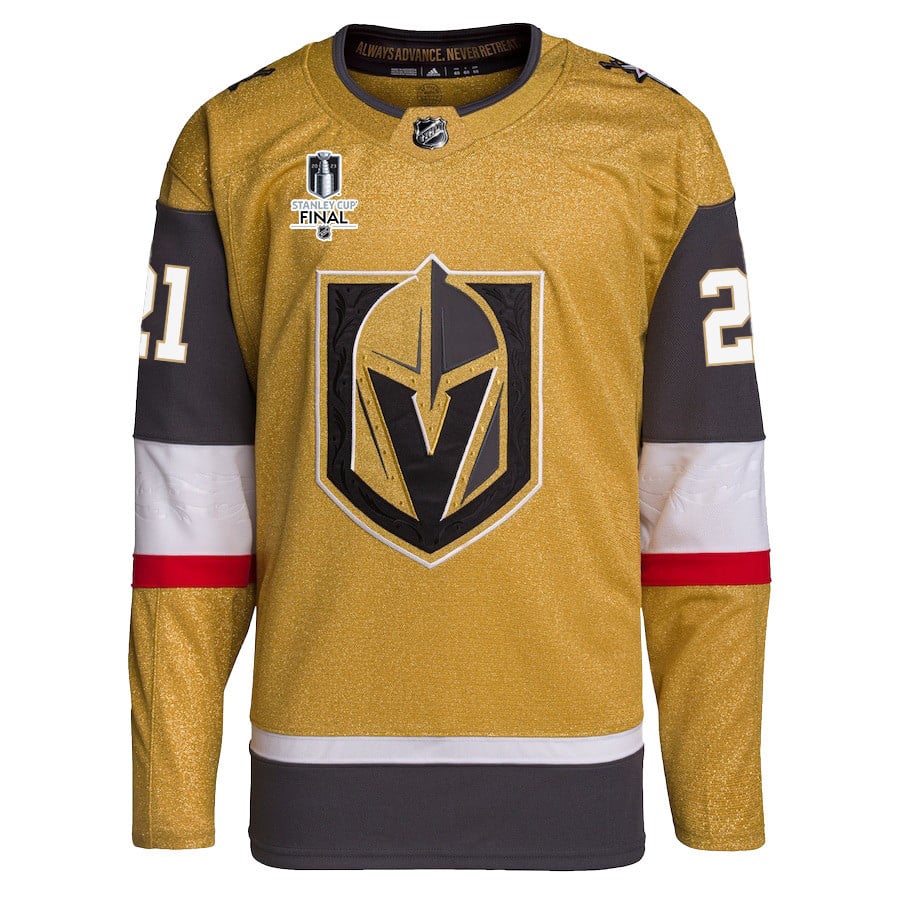 Brett Howden 21 Vegas Golden Knights Stanley Cup 2023 Final Patch Home Breakaway Gold NHL Jersey Men's