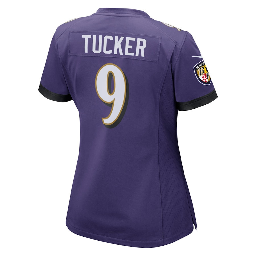Justin Tucker #9 Baltimore Ravens Super Bowl LIX Purple NFL Jersey Women's