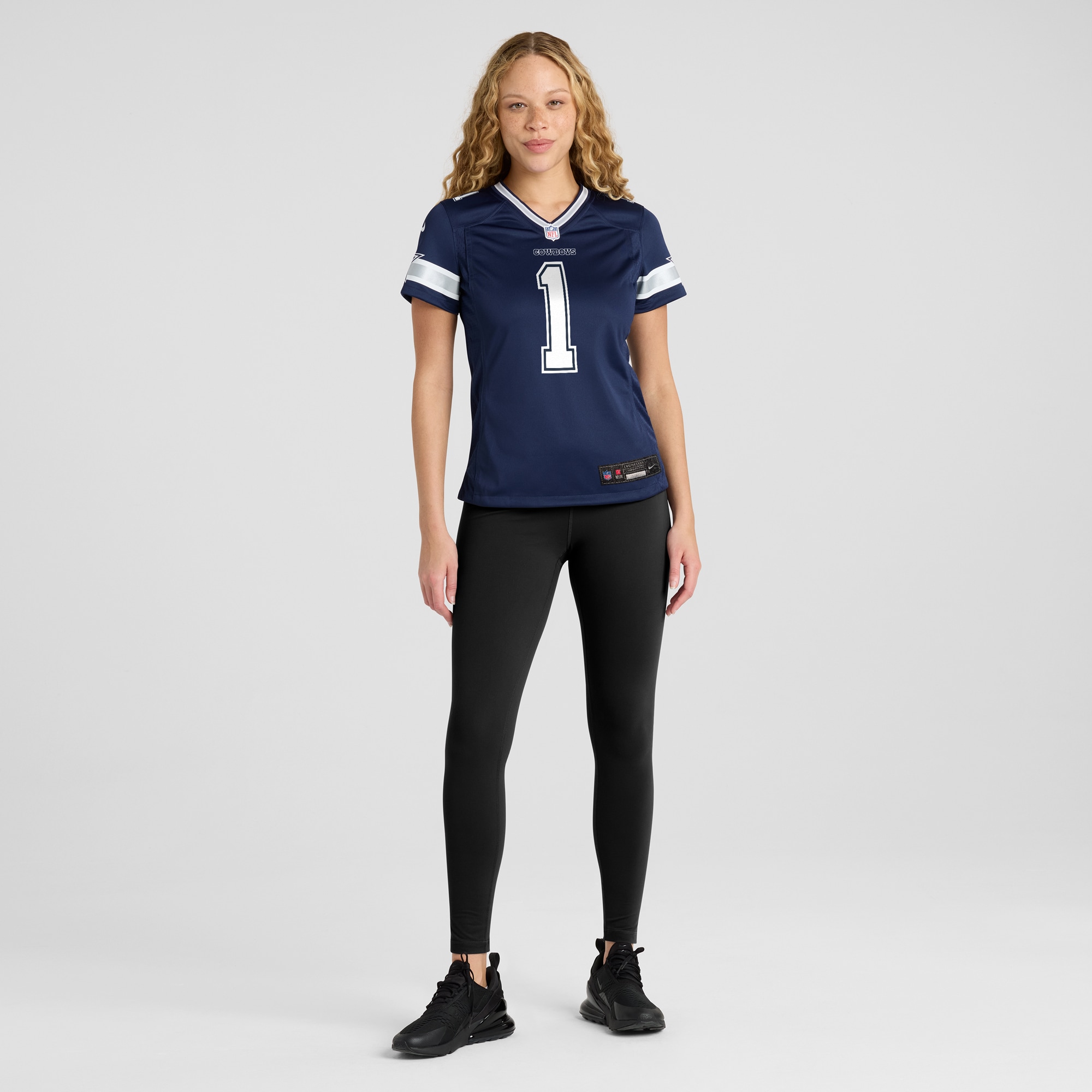 Dallas Cowboys Number 1 Bride Navy Game NFL Jersey Women's