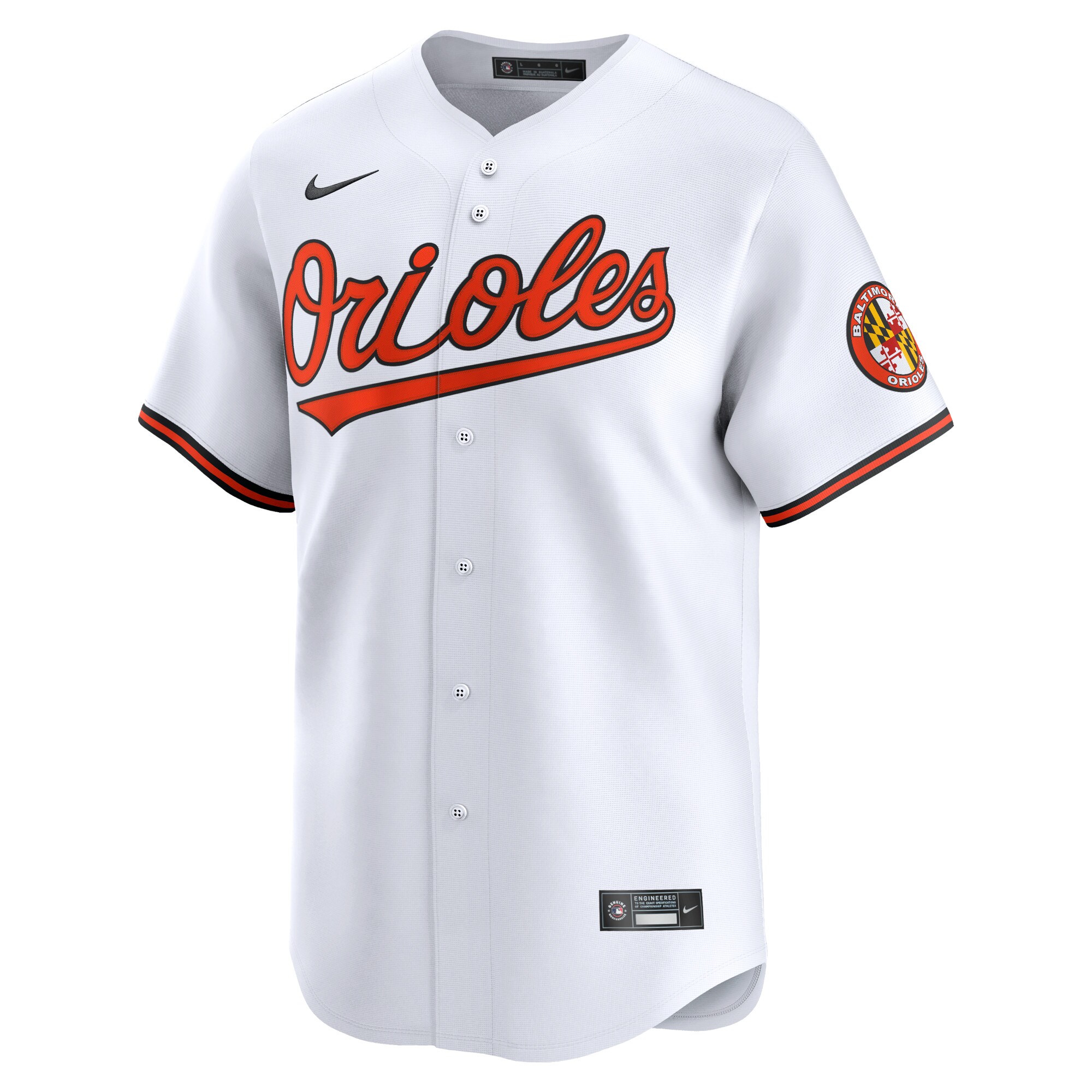 Baltimore Orioles White Home Limited Custom MLB Jersey Youth