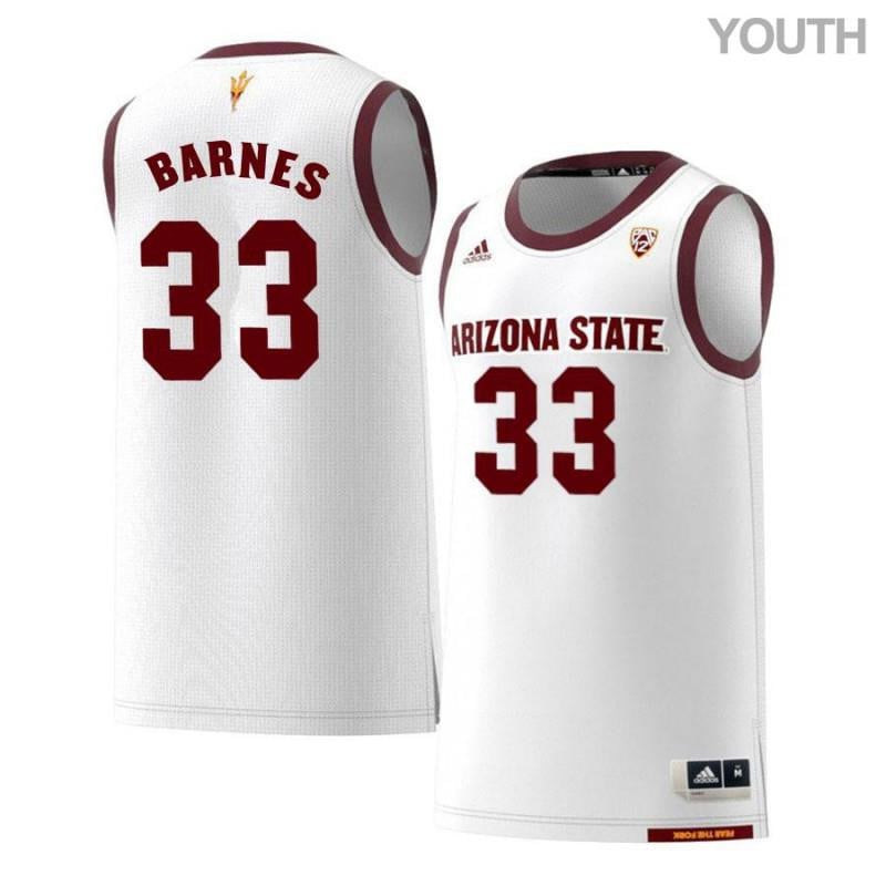 33 Bo Barne White Retro Arizona State Sun Devils NCAA Jersey Youth