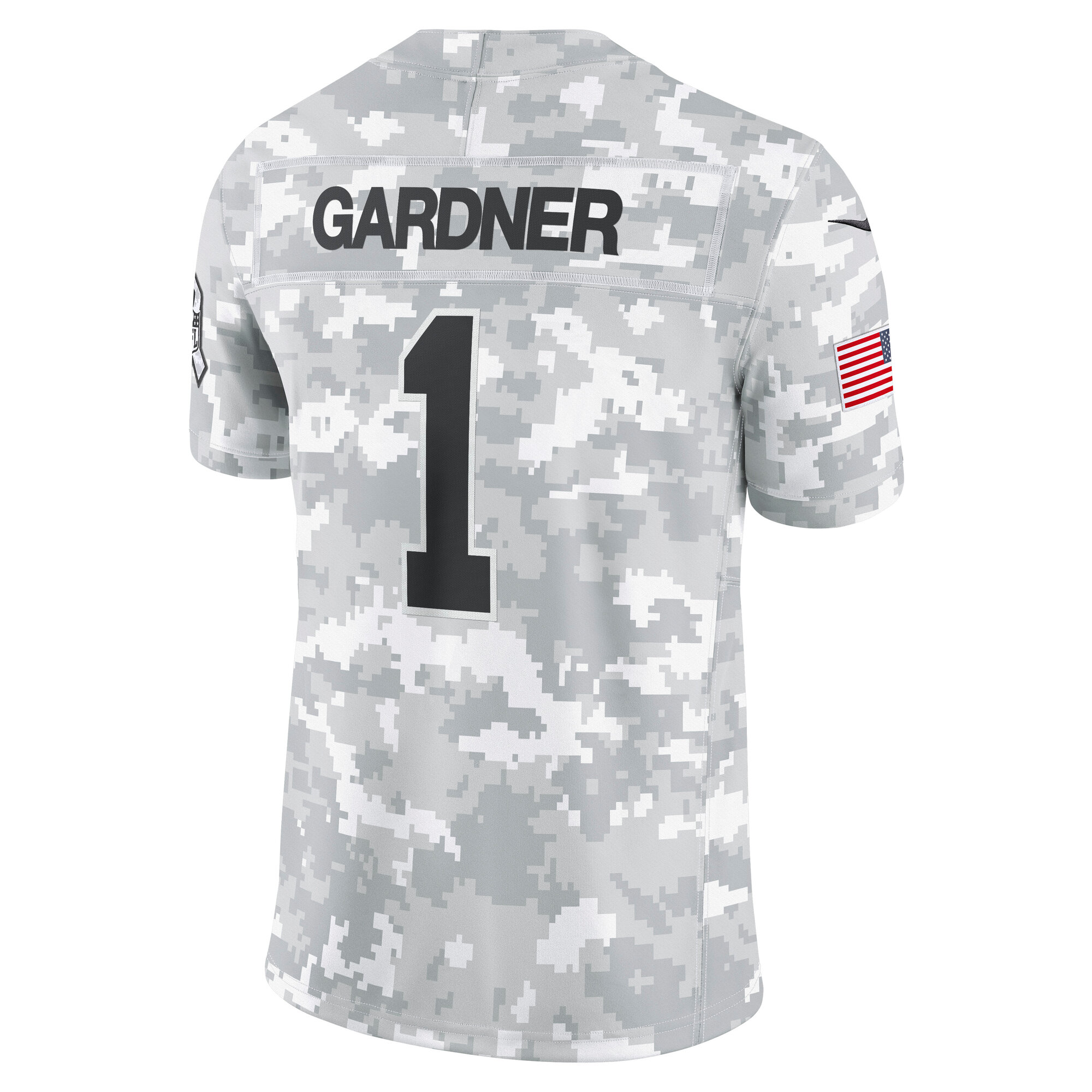 New York Jets Sauce Gardner Arctic Camo 2024 Salute to Service Limited NFL Jersey Men's
