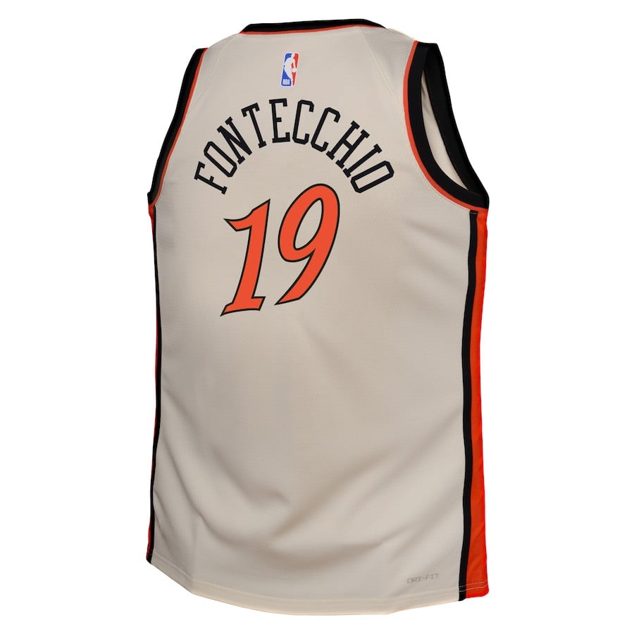 Simone Fontecchio 19 Detroit Pistons 2024/25 Swingman Playe City Edition Cream NBA Jersey Youth