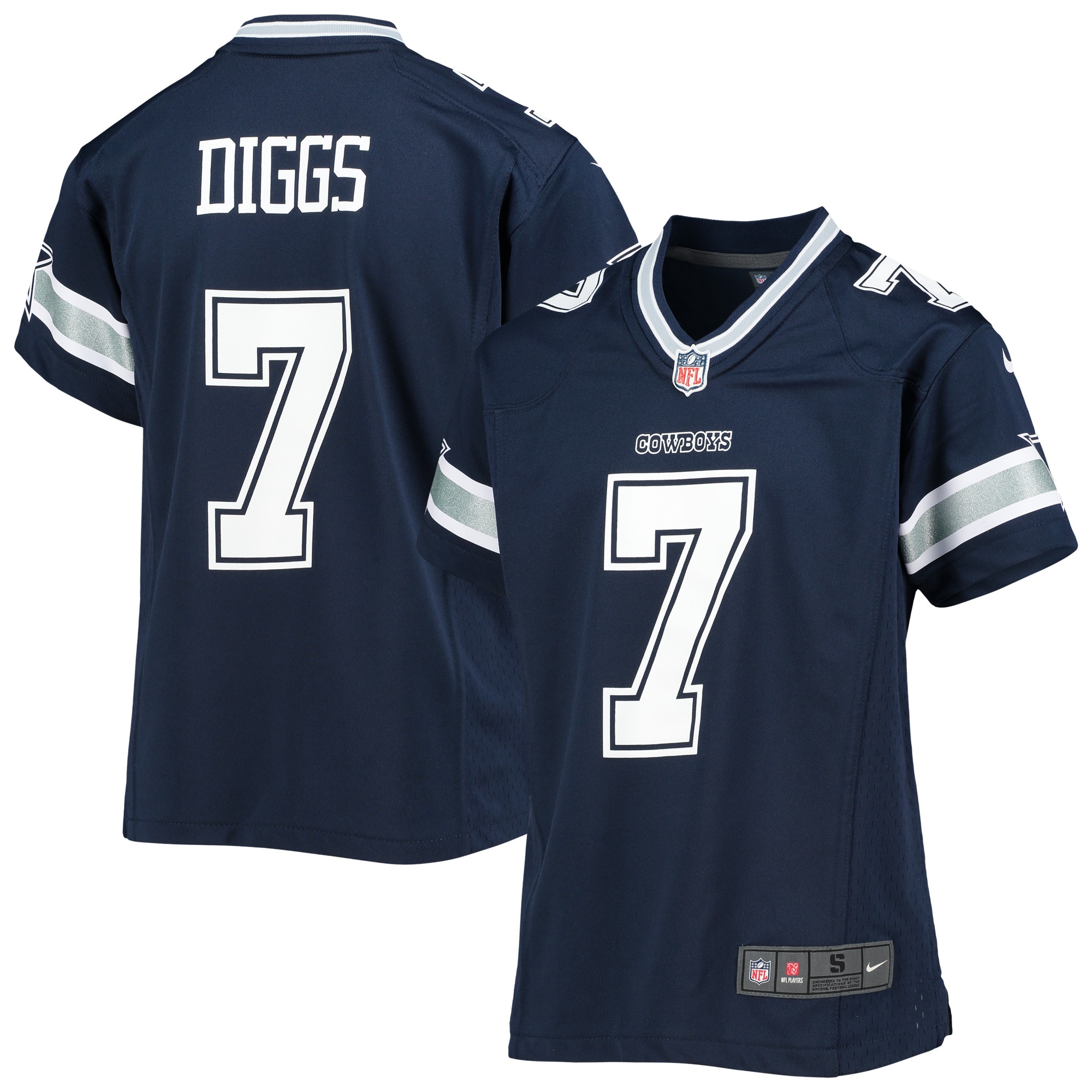 Dallas Cowboys Trevon Diggs Navy Game NFL Jersey Youth