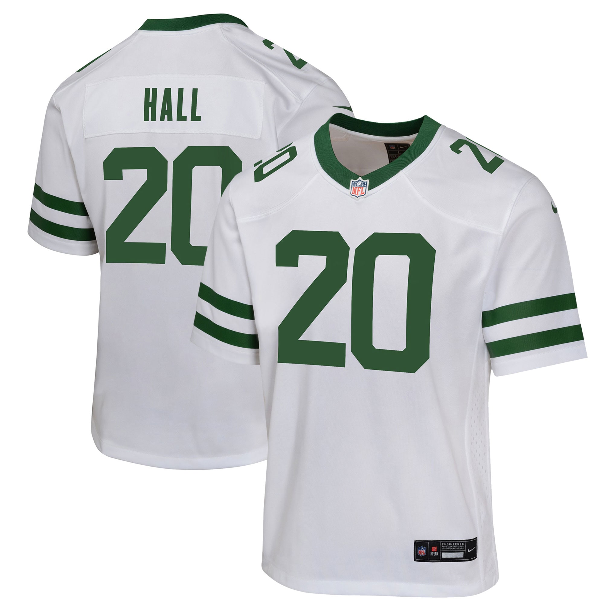 New York Jets Breece Hall Legacy White Game NFL Jersey Youth