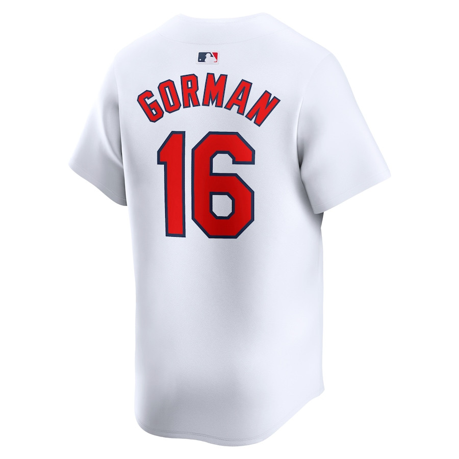 Nolan Gorman 16 St. Louis Cardinals Home Limited White MLB Jersey Men's