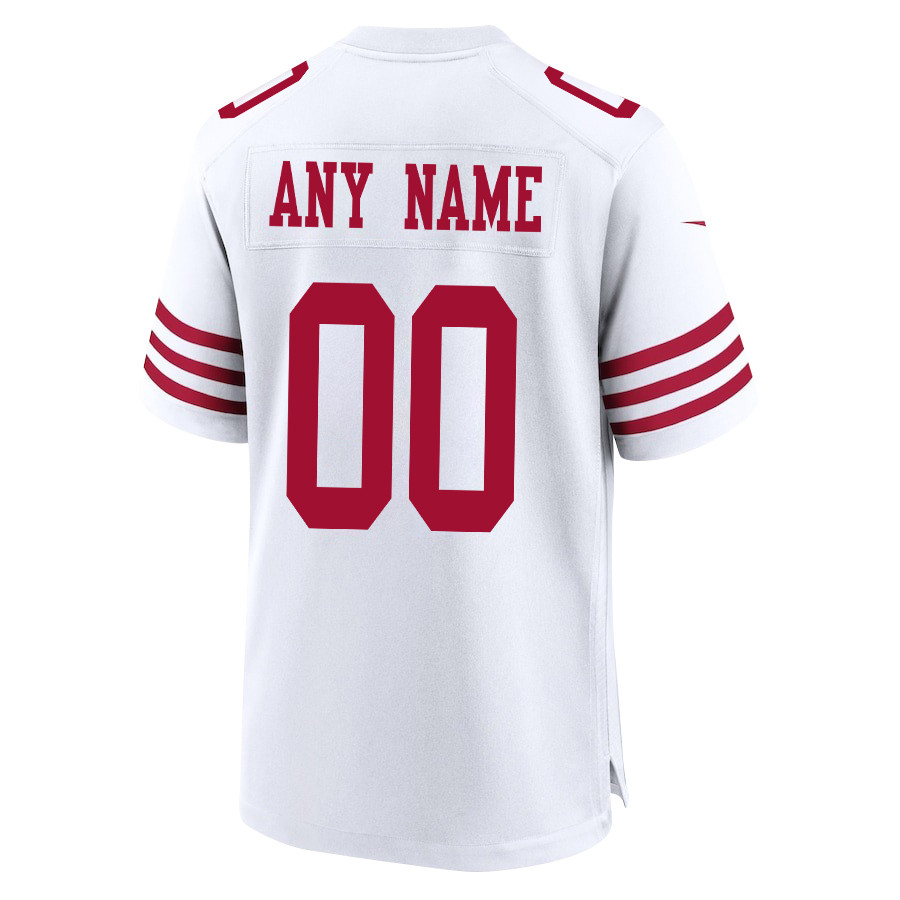 San Francisco 49ers Super Bowl LVIII Patch Game Custom White NFL Jersey Men's