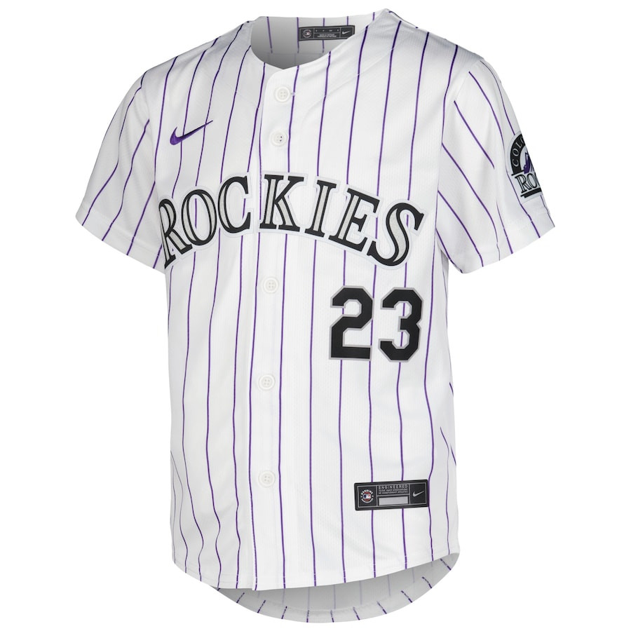 Kris Bryant 23 Colorado Rockies Home Limited Player White MLB Jersey Youth