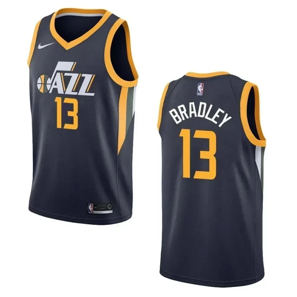 Utah Jazz 13 Tony Bradley Icon Swingman Navy NBA Jersey Men's