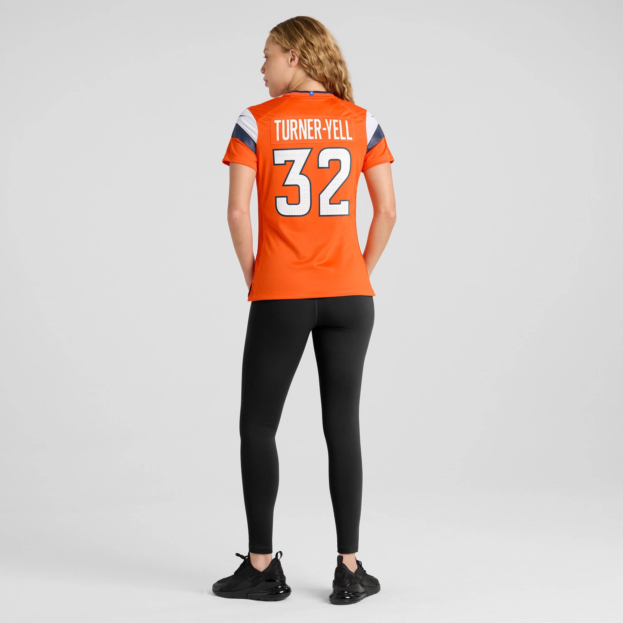 Denver Broncos Delarrin Turner-Yell Orange Team Game NFL Jersey Women's