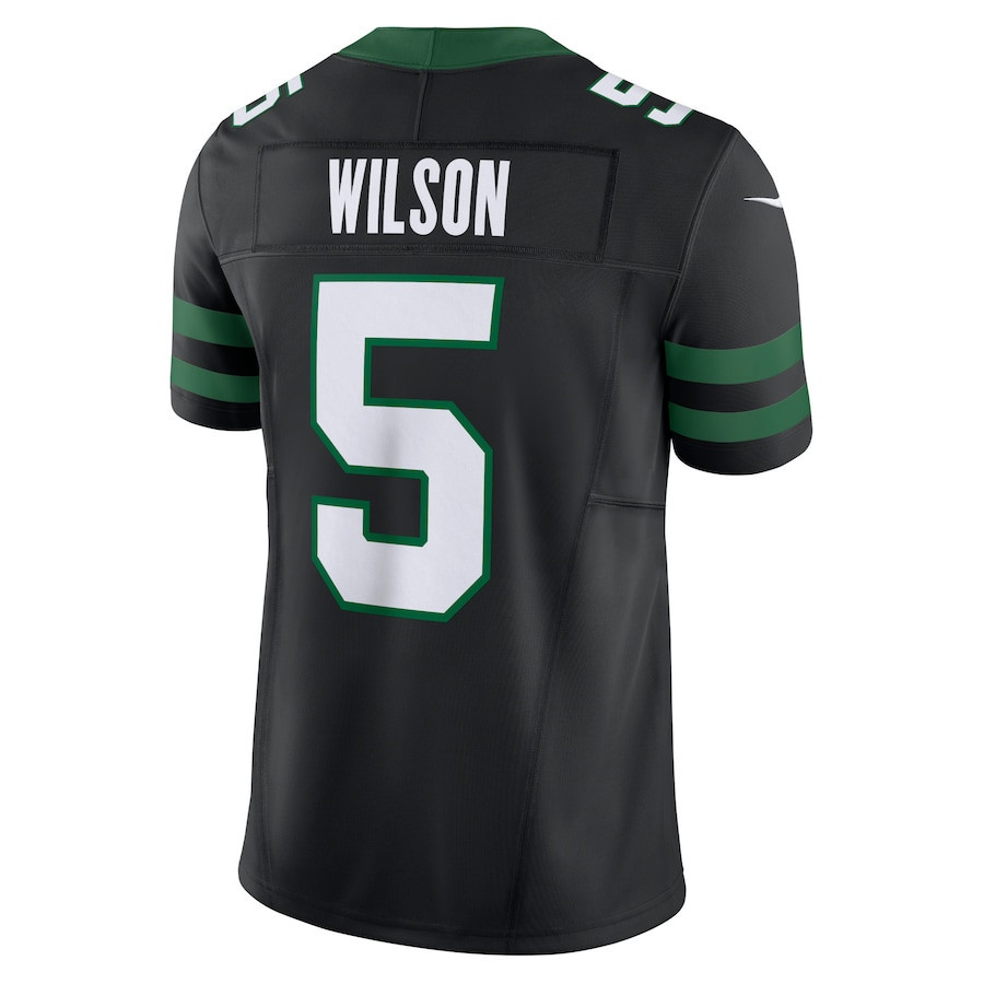 Garrett Wilson 5 New York Jets Alternate Vapor F.U.S.E. Limited Legacy Black NFL Jersey Men's