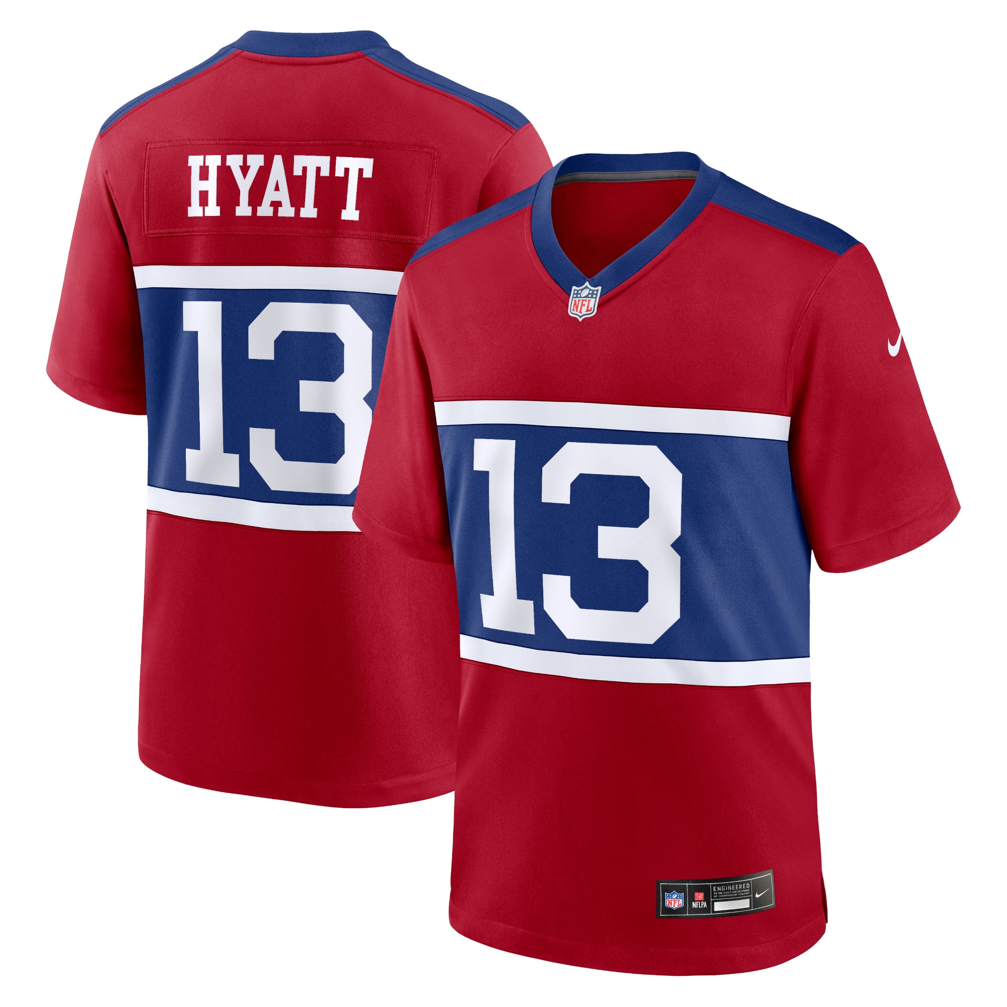 New York Giants Jalin Hyatt Century Red Alternate Player Game NFL Jersey Men's