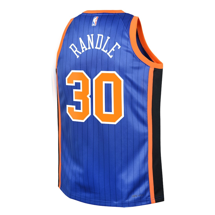 Julius Randle 30 New York Knicks 2023/24 City Edition Swingma Blue NBA Jersey Youth