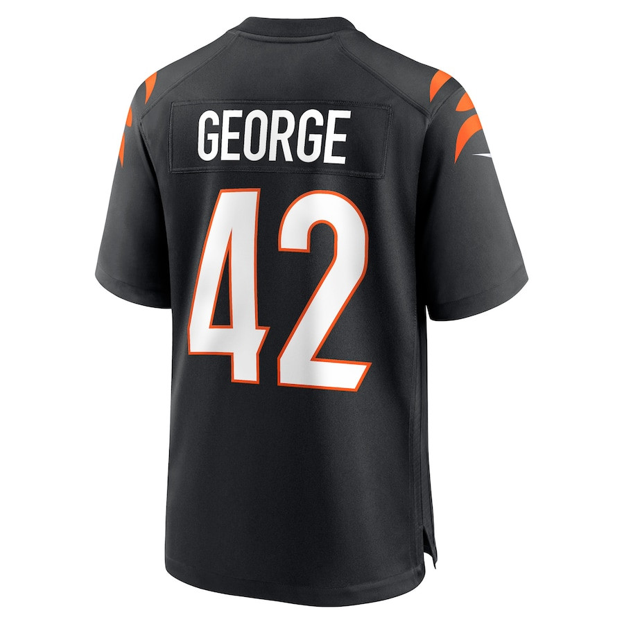 Allan George 42 Cincinnati Bengals Team Game Black NFL Jersey Men's