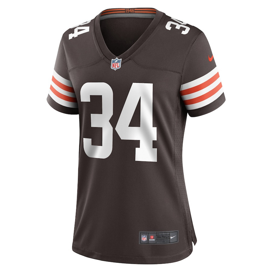Jerome Ford 34 Cleveland Browns Game Brown NFL Jersey Women's