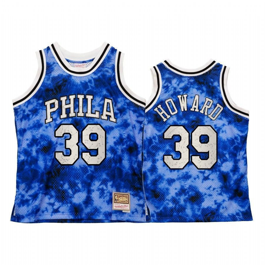 Philadelphia 76ers Dwight Howard Galaxy Constellation Royal Vintage NBA Jersey Men's