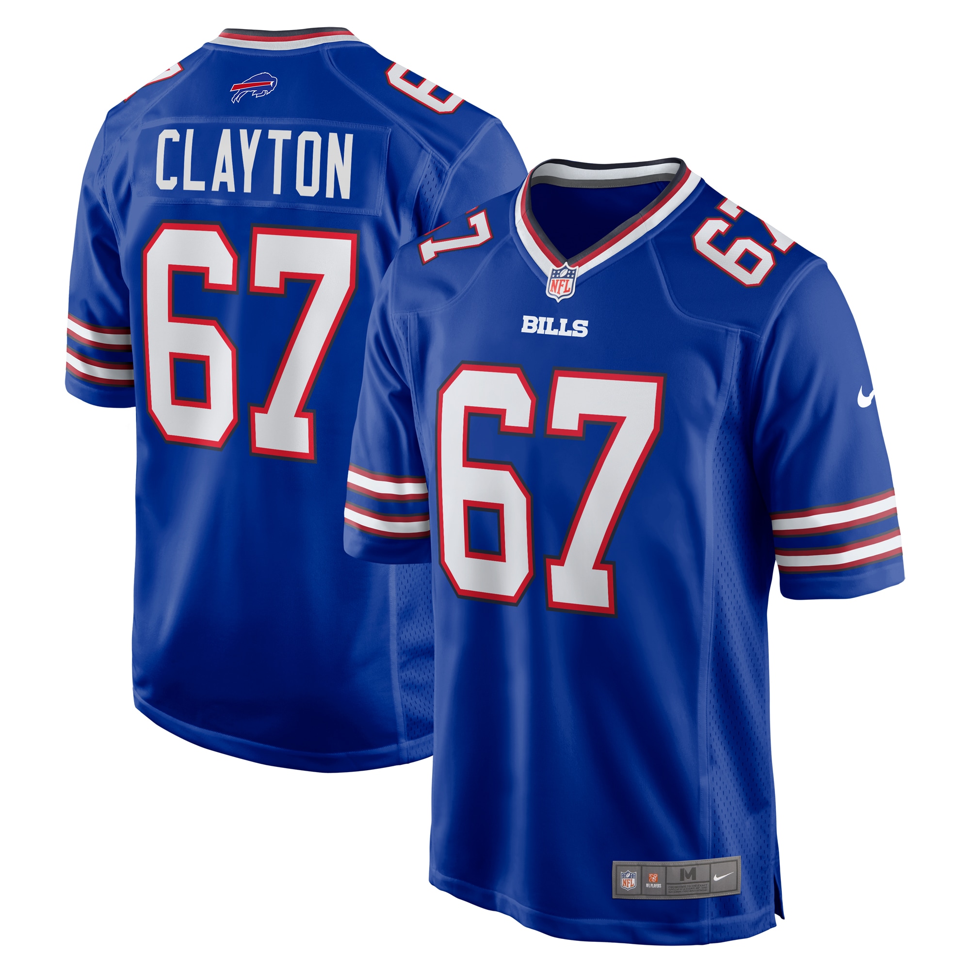 Buffalo Bills Travis Clayton Royal Game NFL Jersey Men's