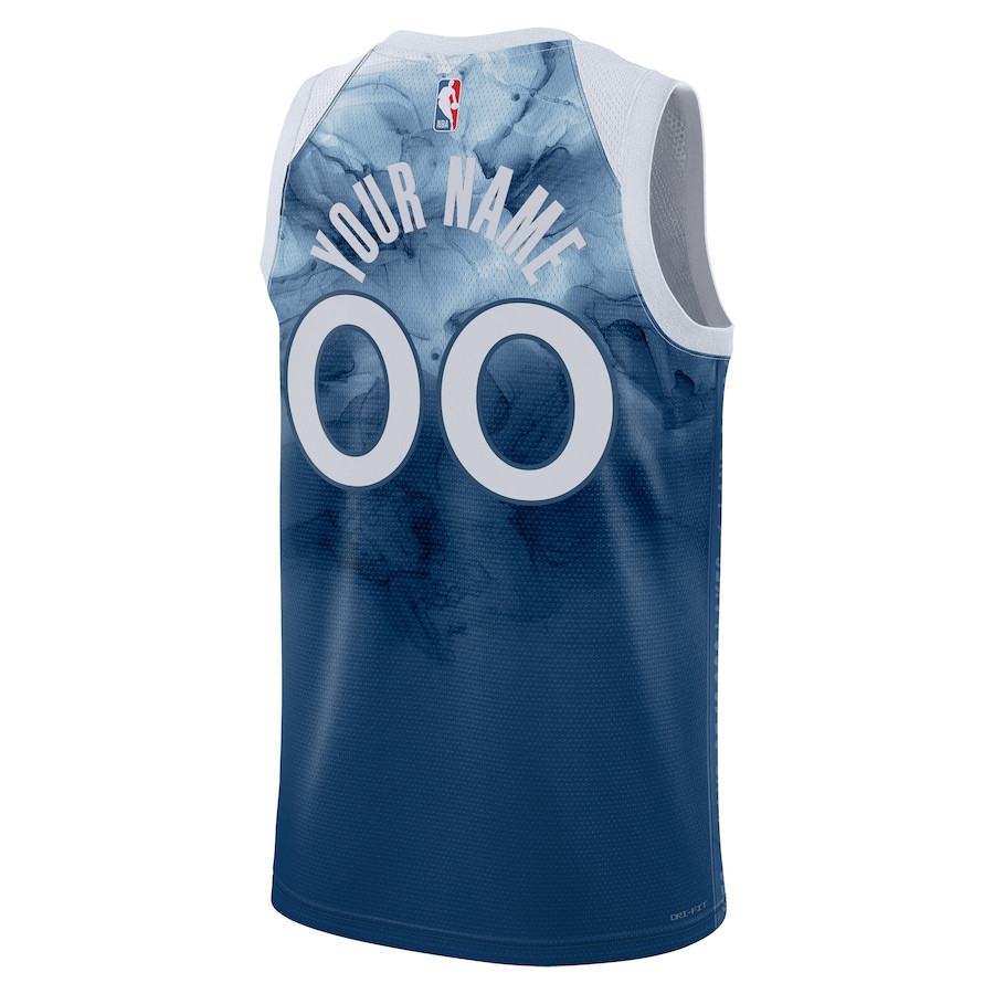 Minnesota Timberwolves 2023/24 City Edition Swingman Custom Blue NBA Jersey Men's