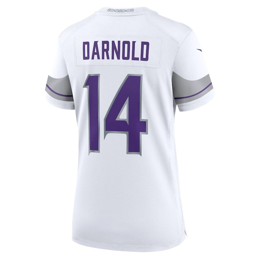 Sam Darnold 14 Minnesota Vikings Alternate Game White NFL Jersey Women's