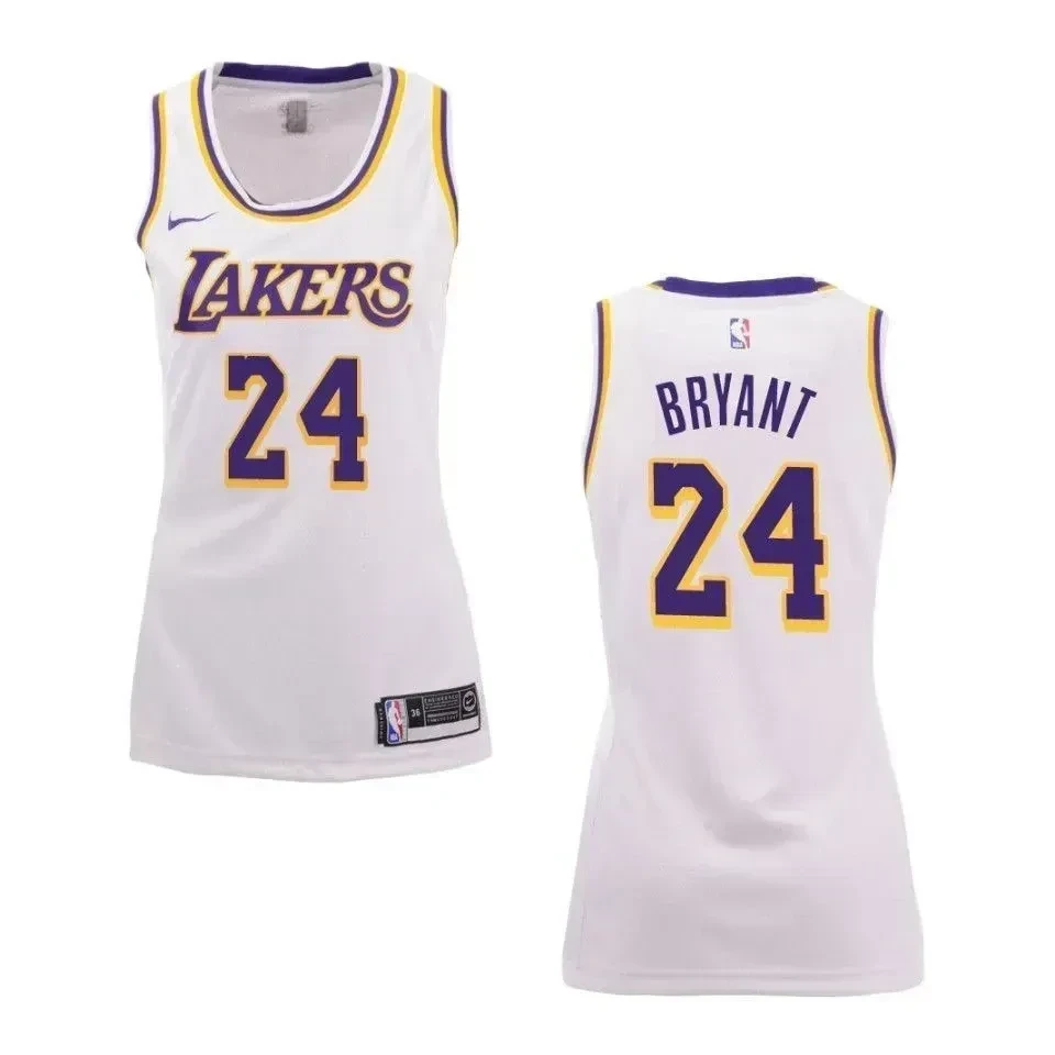 Los Angeles Lakers 24 Kobe Bryant Association Swingman White NBA Jersey Women's