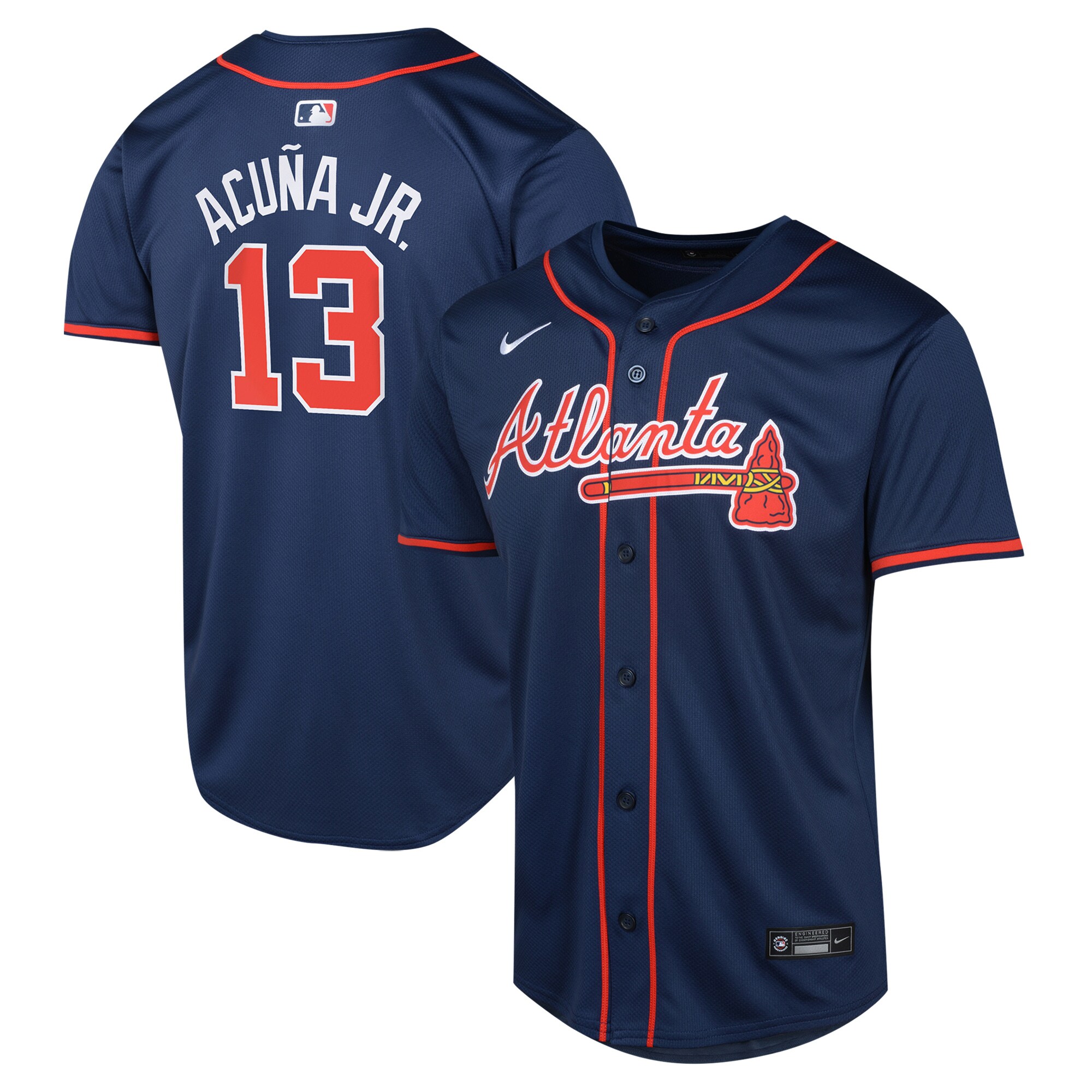 Atlanta Braves Ronald Acu?a Jr. Navy Alternate Limited Player MLB Jersey Youth