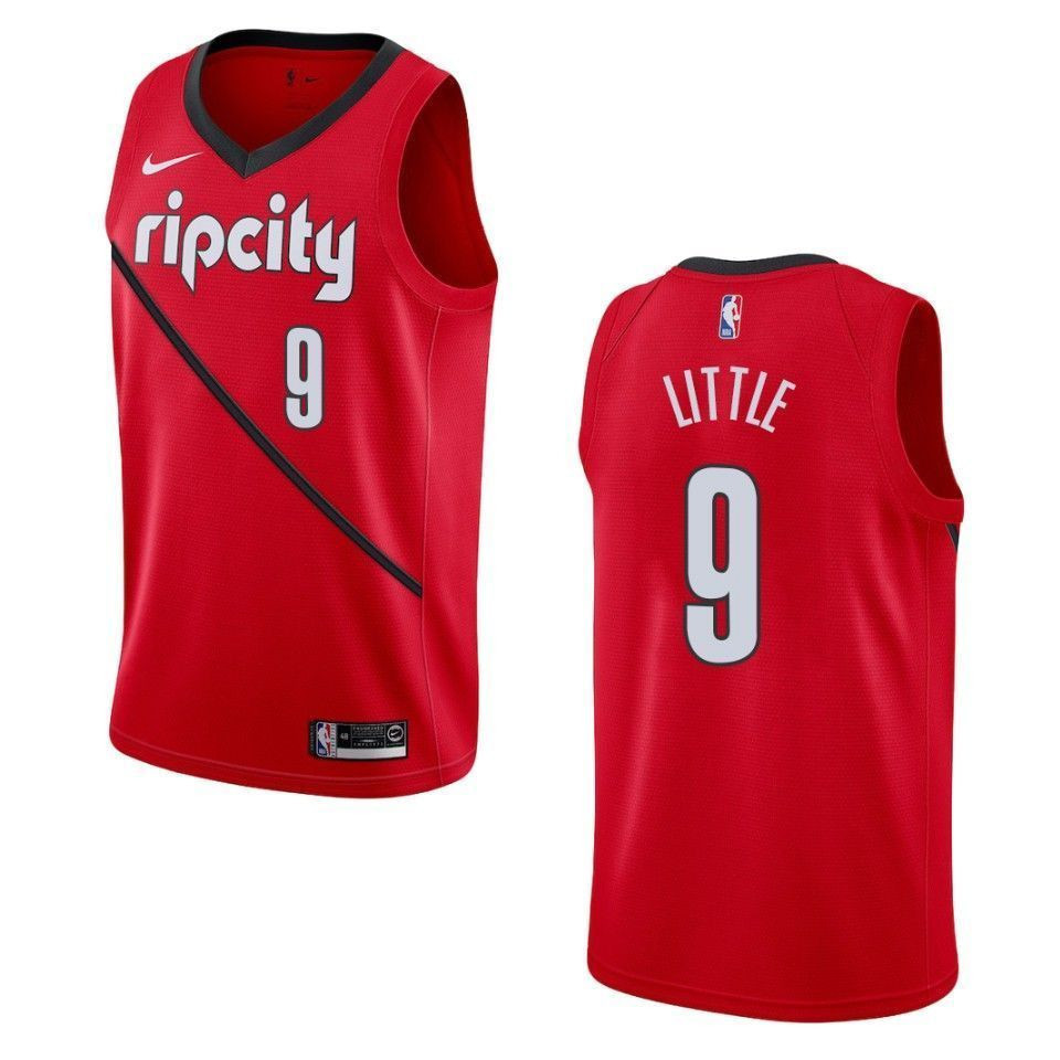 Portland Trail Blazers 9 Nassir Little Earned Swingman Red NBA Jersey Men's
