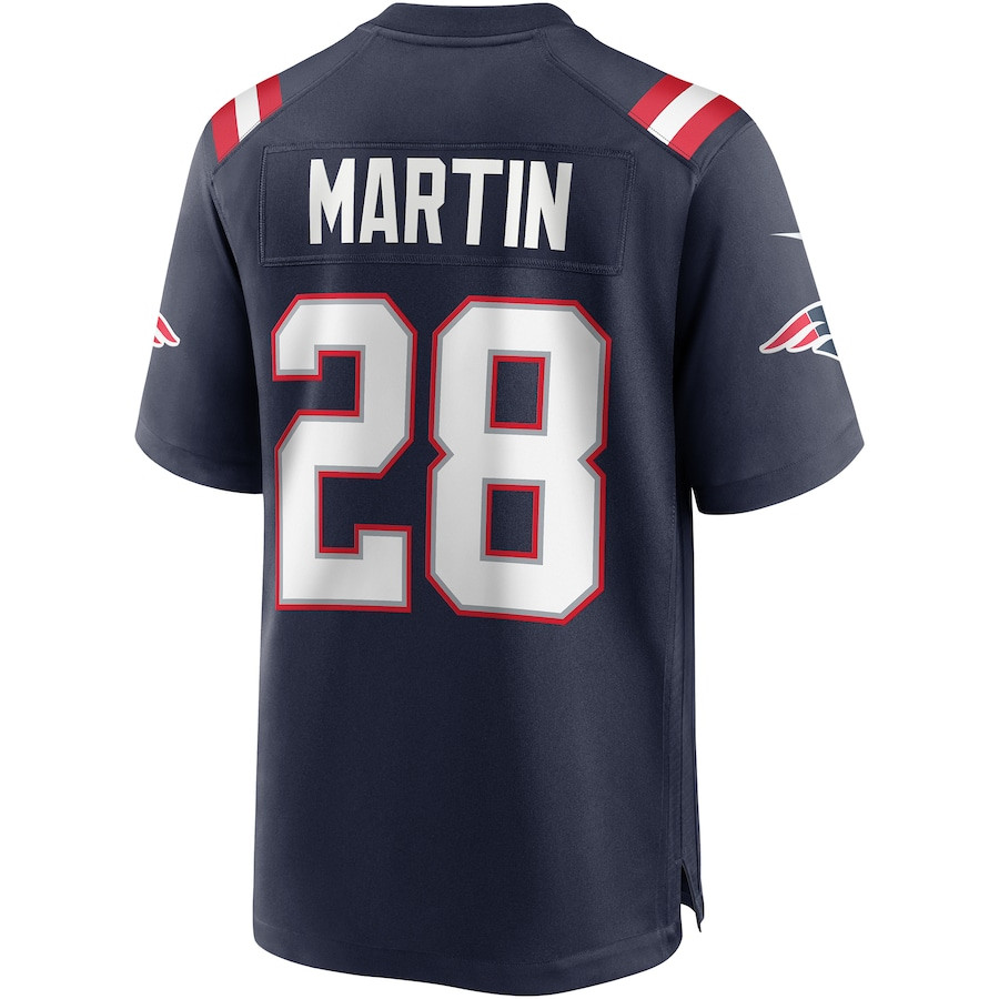 Curtis Martin 28 New England Patriots Game Retired Navy NFL Jersey Men's