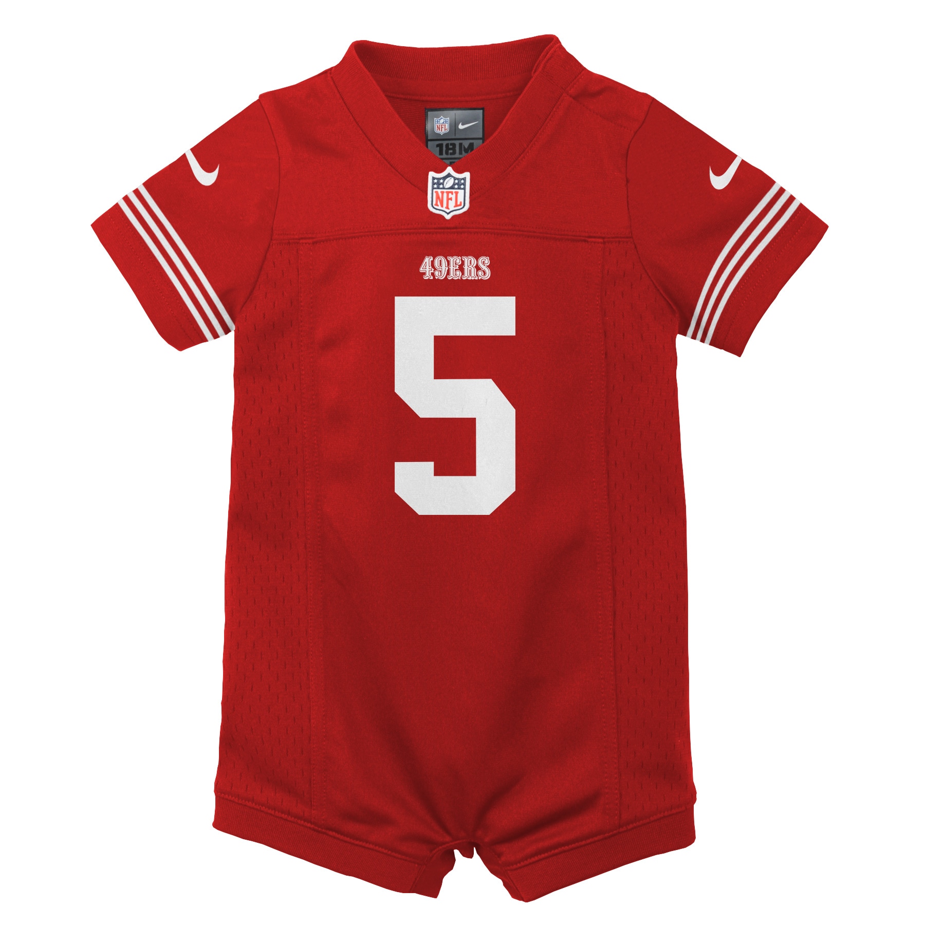 Infant San Francisco 49ers Trey Lance Scarlet Romper Game NFL Jersey Men's